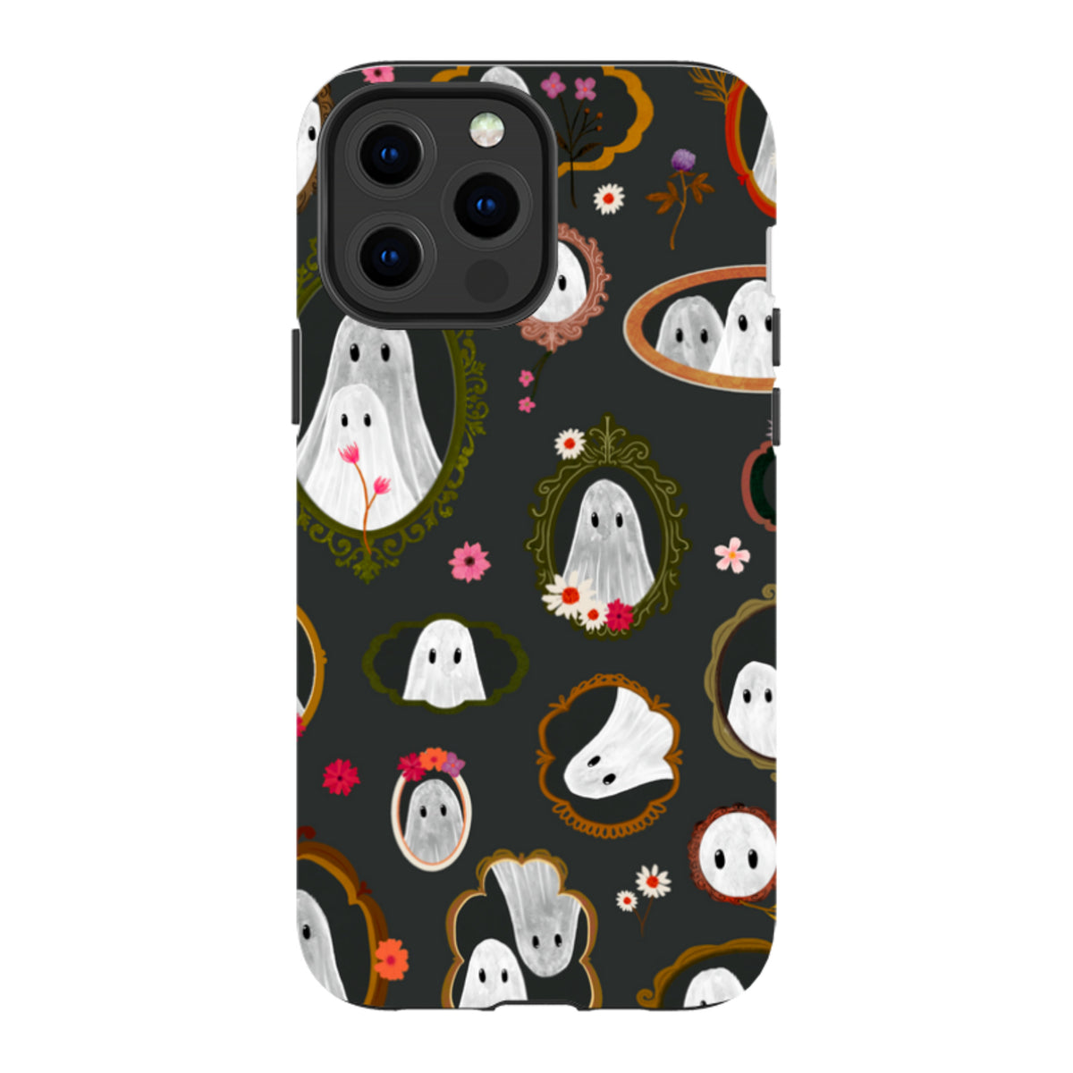 iPhone Tough Case - Framed Ghosts - Charcoal By Katherine Quinn
