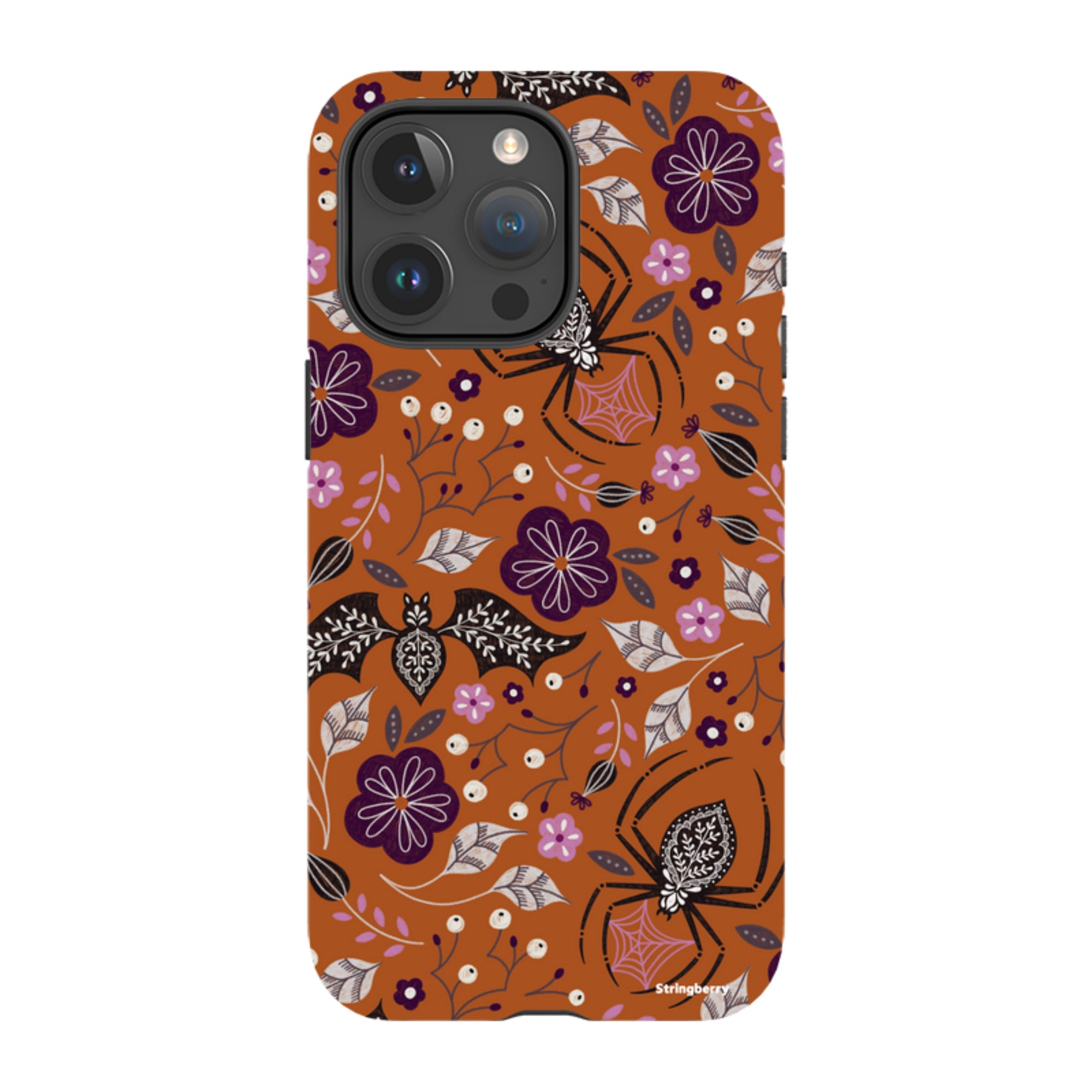 iPhone Tough Case - SpiderBat Orange By Jenny Zemanek