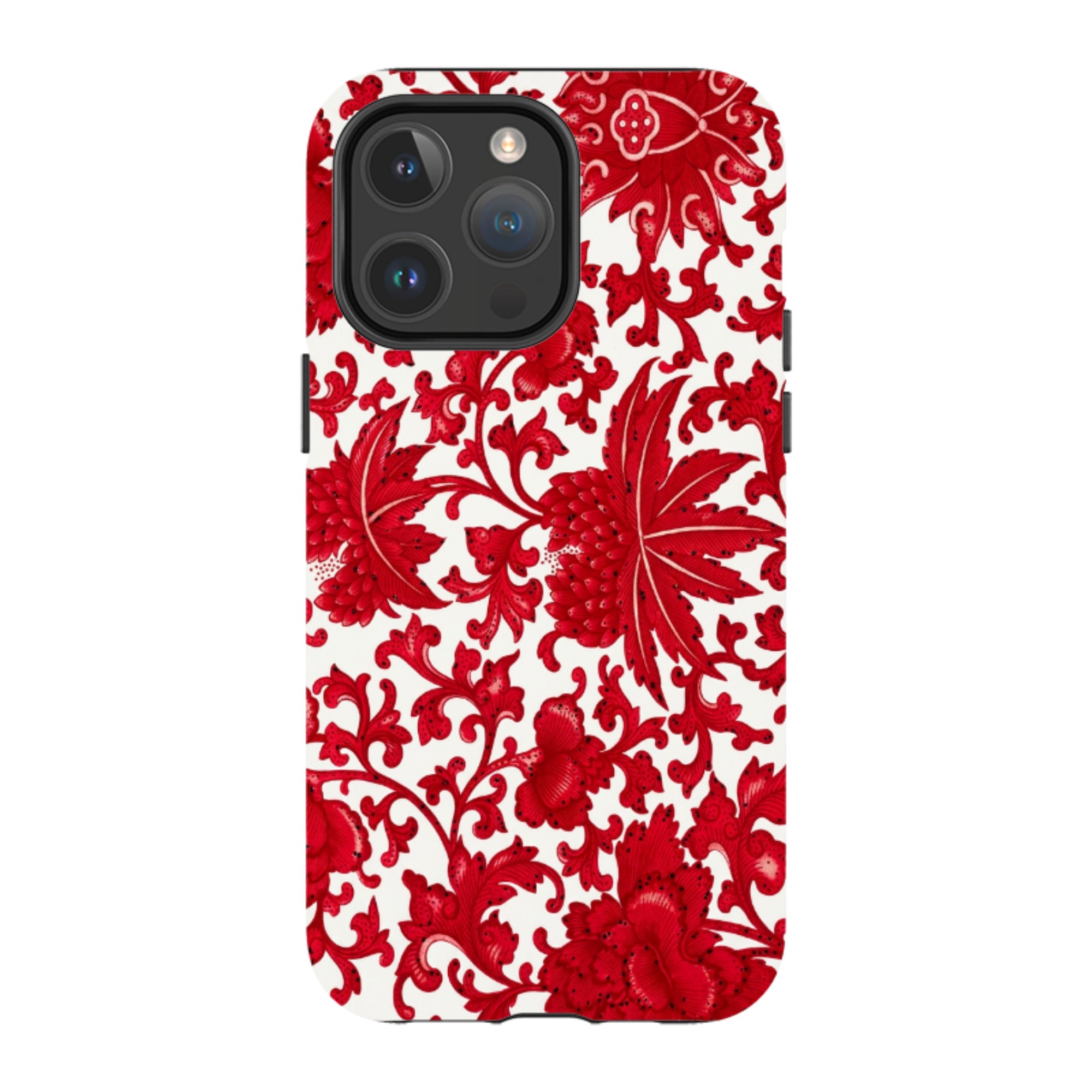 iPhone MagSafe Tough Case - Red Chinoiserie Floral