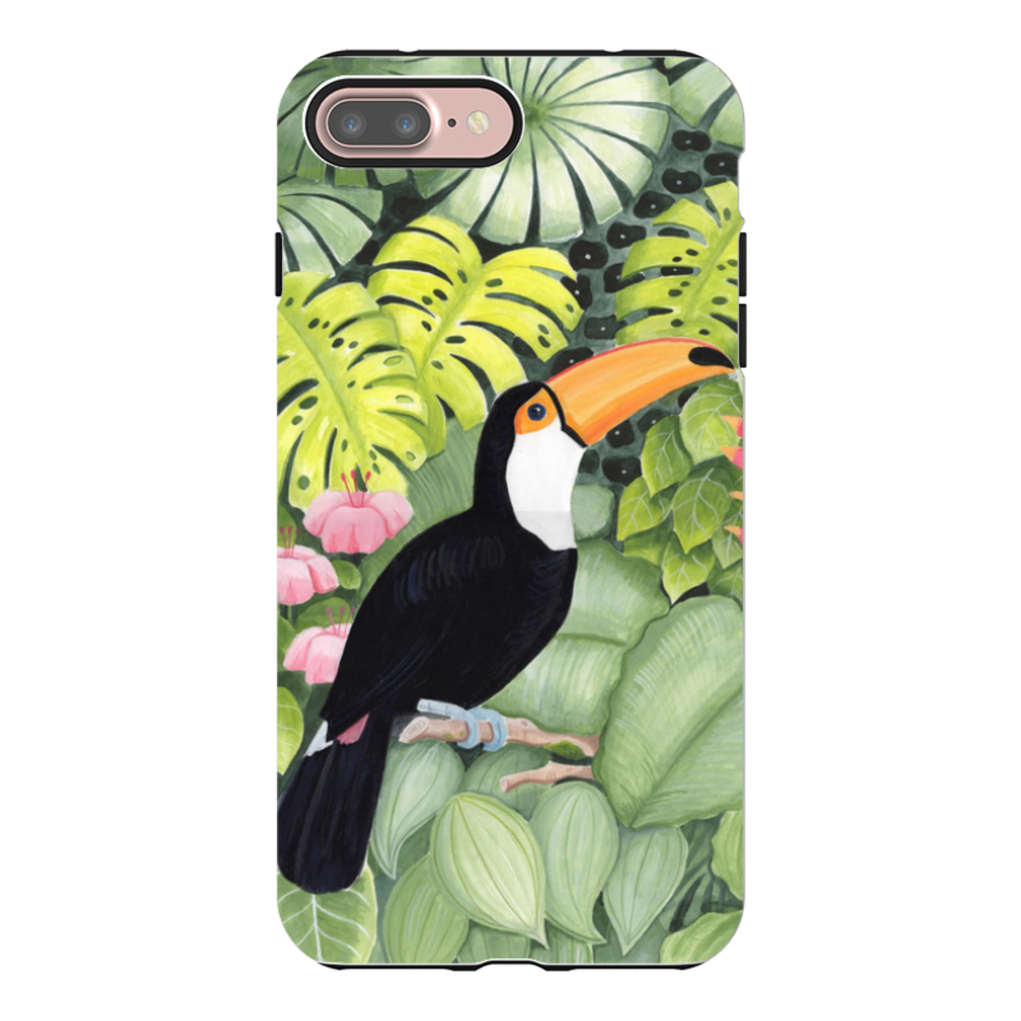 iPhone Tough Case - Toucan In Leaves By Bex Parkin