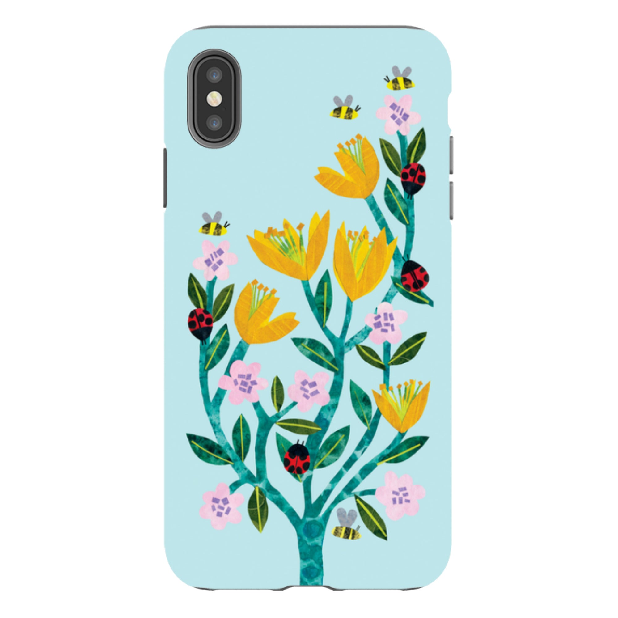 iPhone Tough Case - Blossoms And Ladybirds By Tracey English