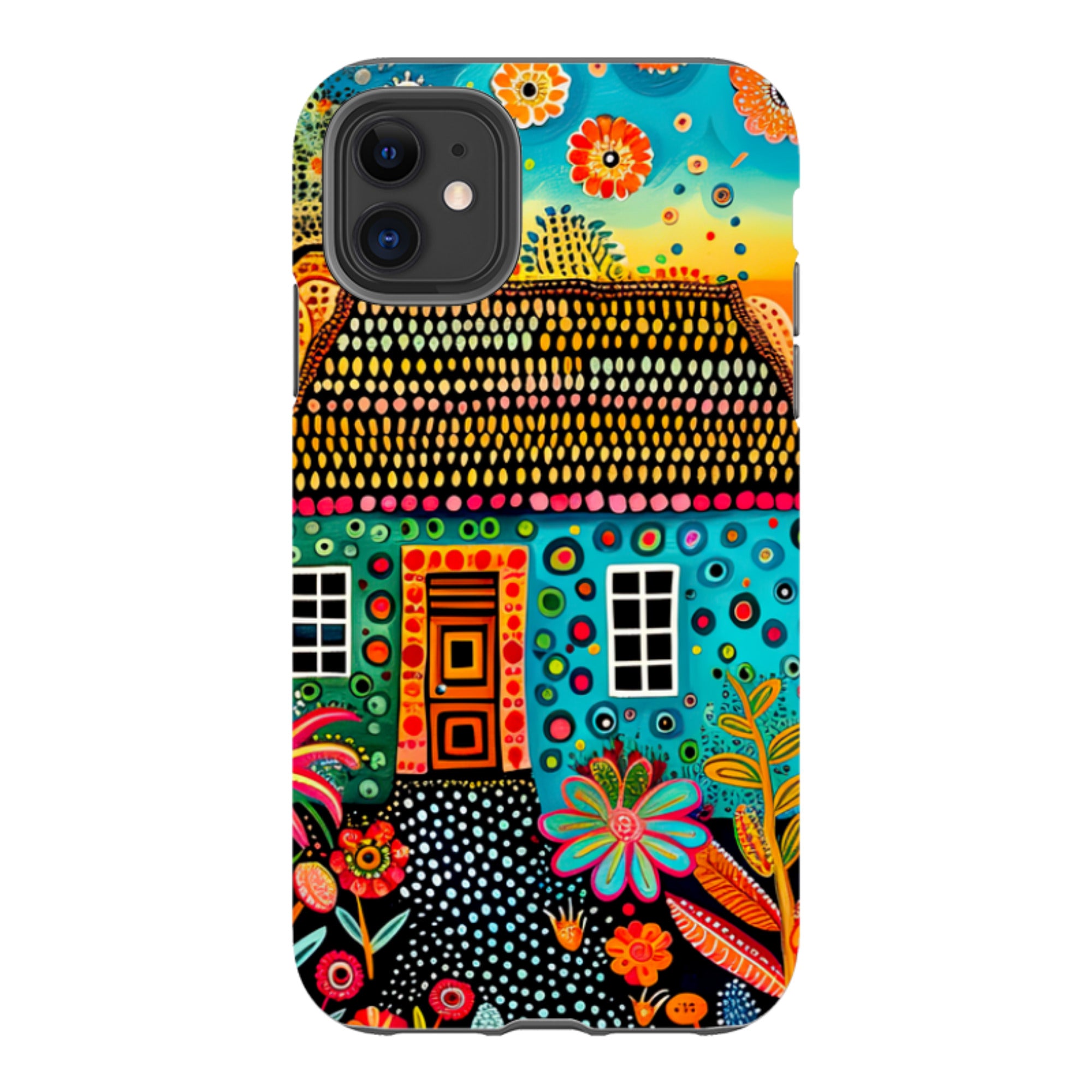 iPhone Case - Folk Art House VII