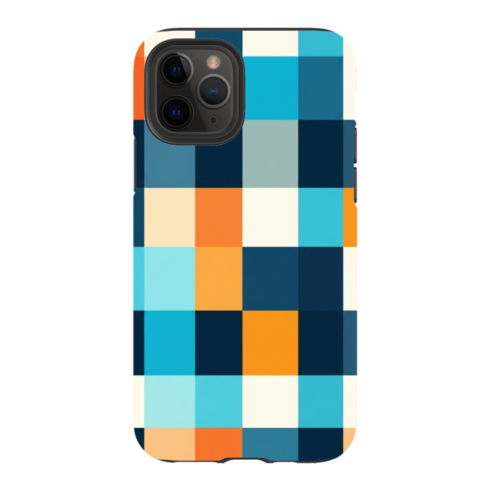 iPhone Tough Case - Navy Blue & Orange