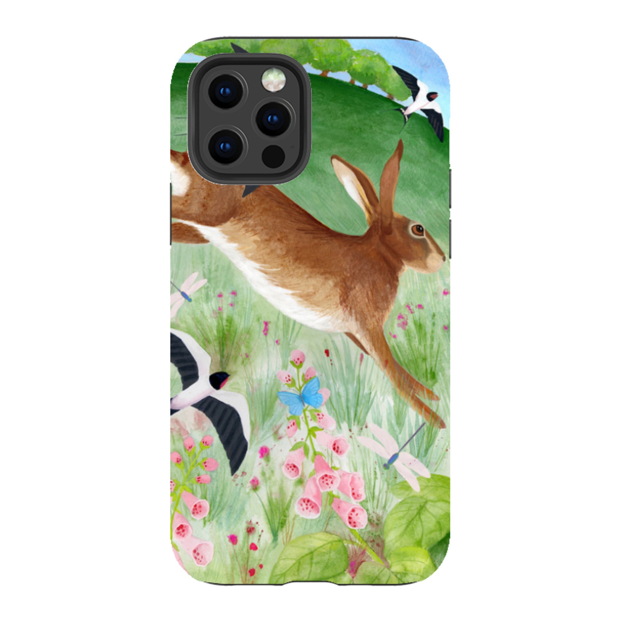 iPhone Tough Case - Hares And Swallows By Bex Parkin