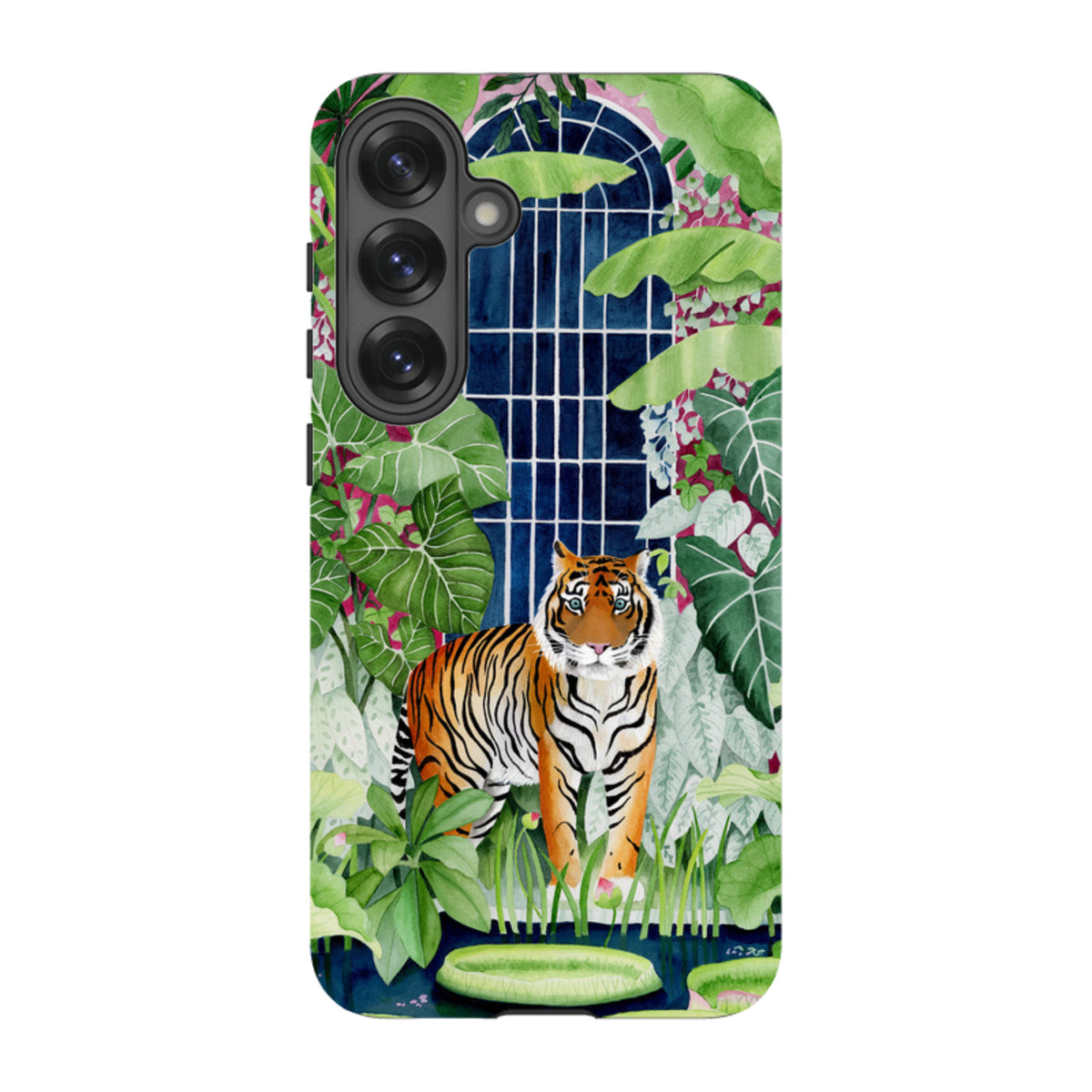Samsung Tough Case - Green House Tiger By Bex Parkin