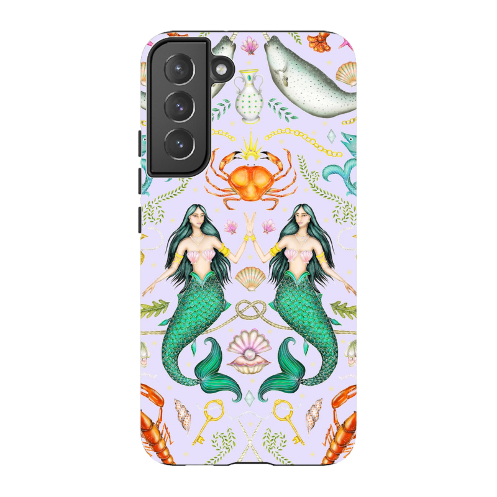 Samsung Tough Case - Tritons Treasure Lilac By Catherine Rowe