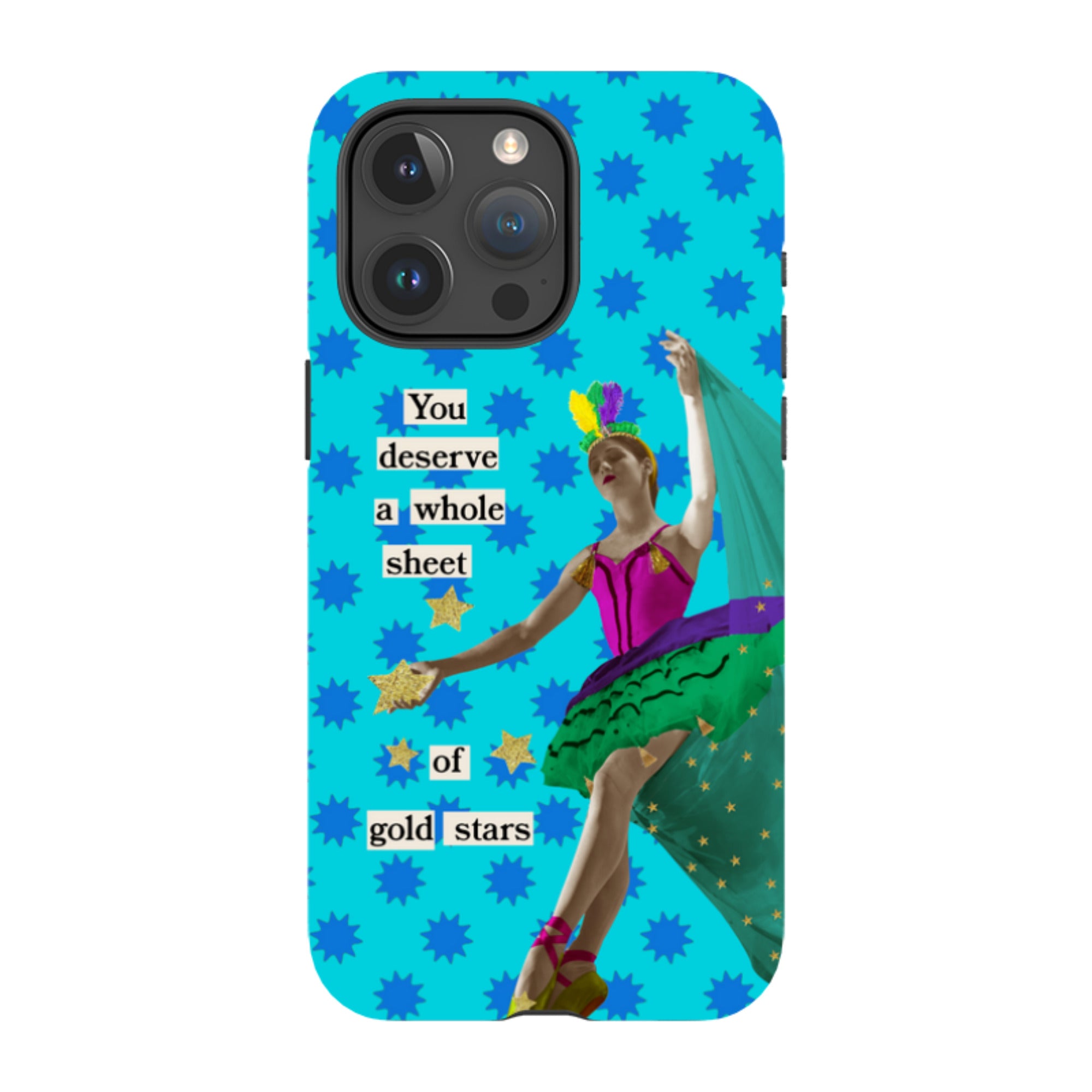 iPhone Tough Case - Gold Stars By Clare Jordan