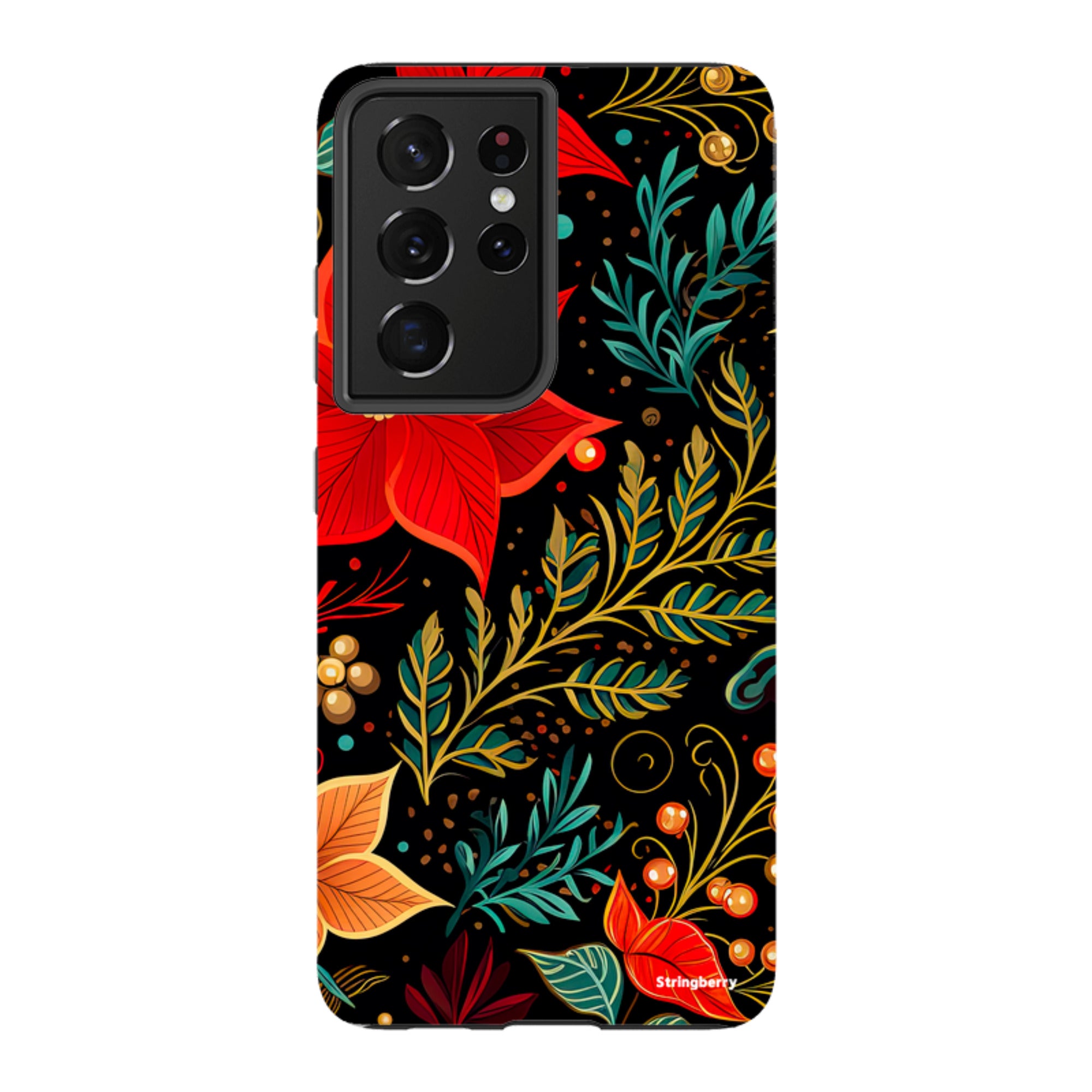 Samsung Tough Case -Red Winter Floral II