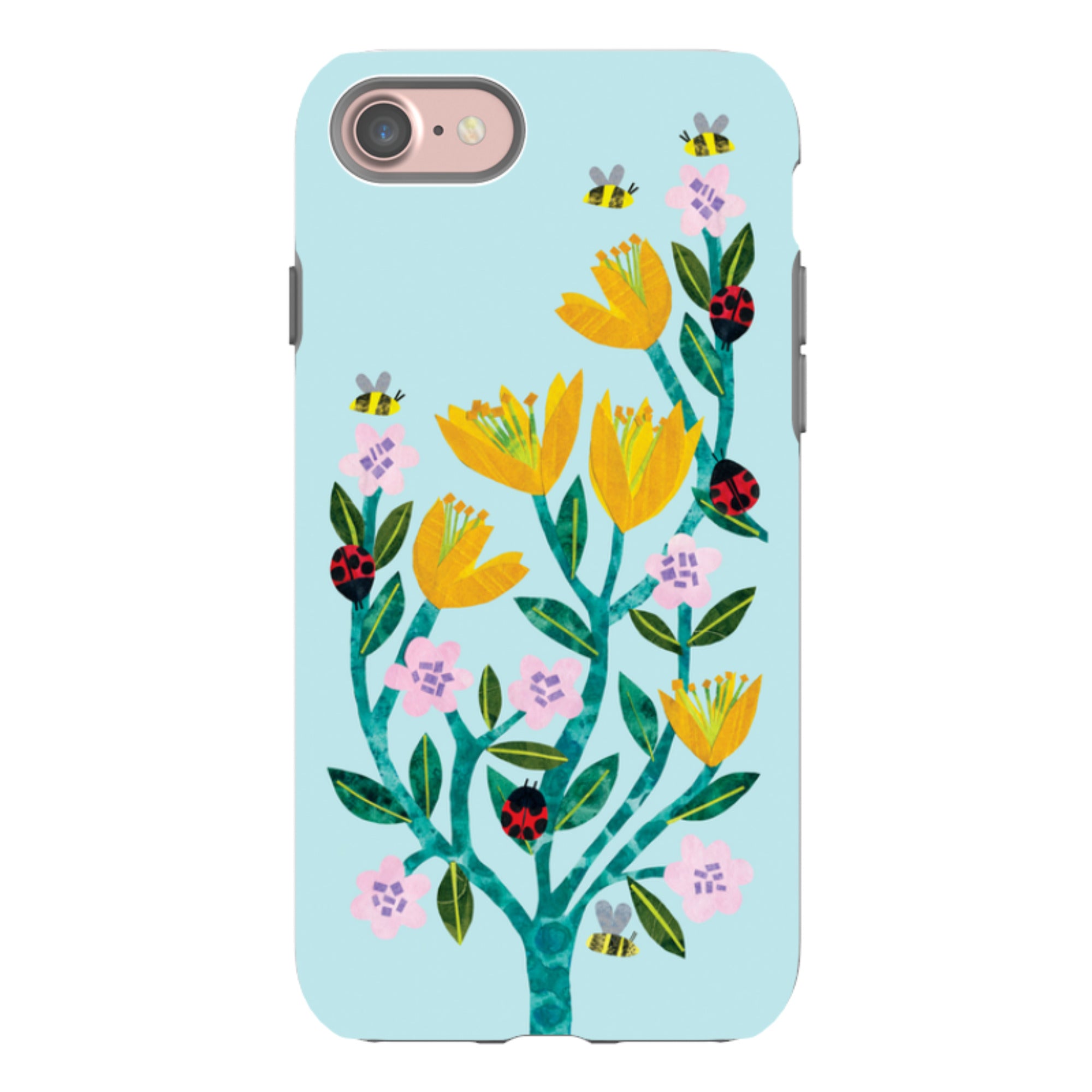 iPhone Tough Case - Blossoms And Ladybirds By Tracey English
