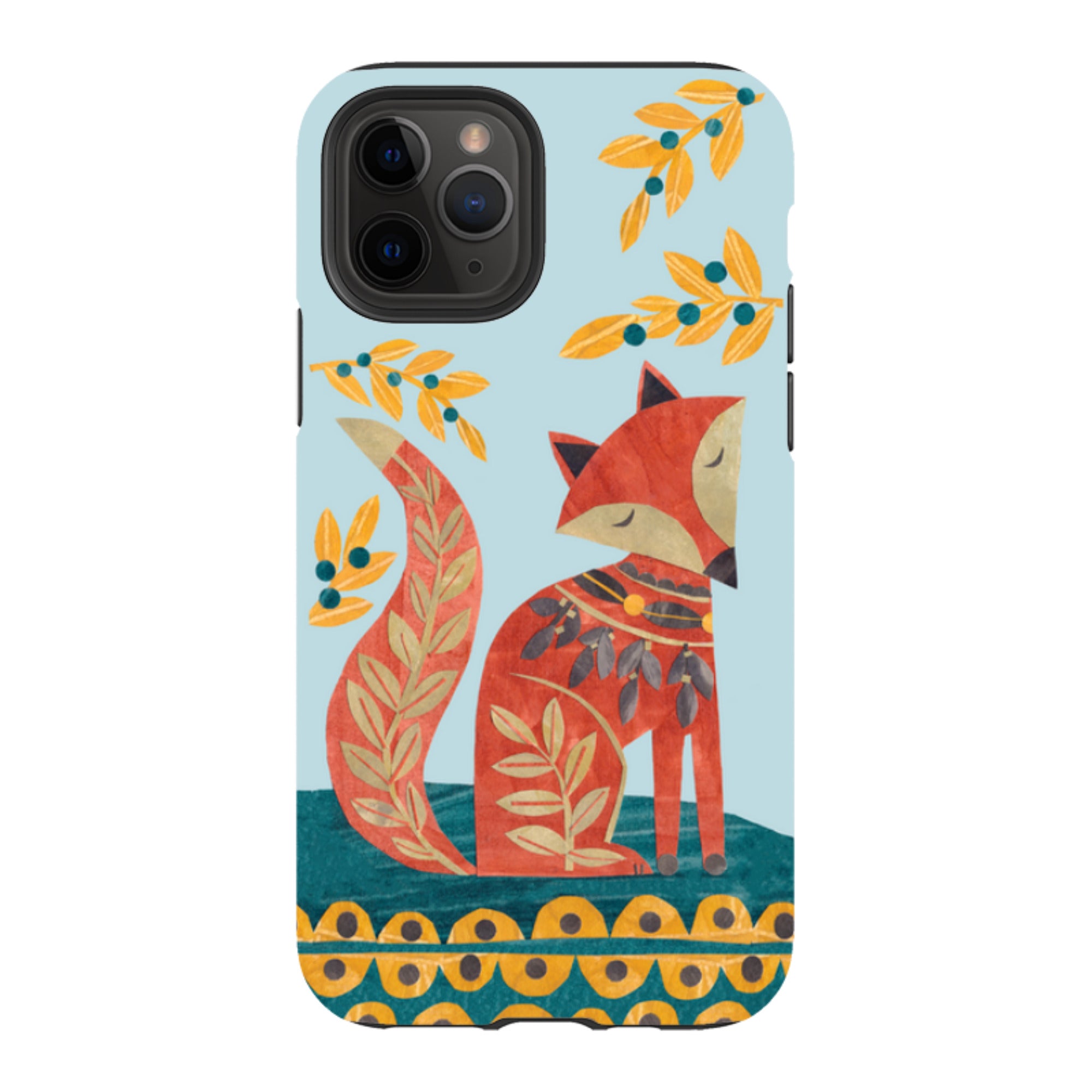 iPhone Tough Case - Folk Foxie By Tracey English
