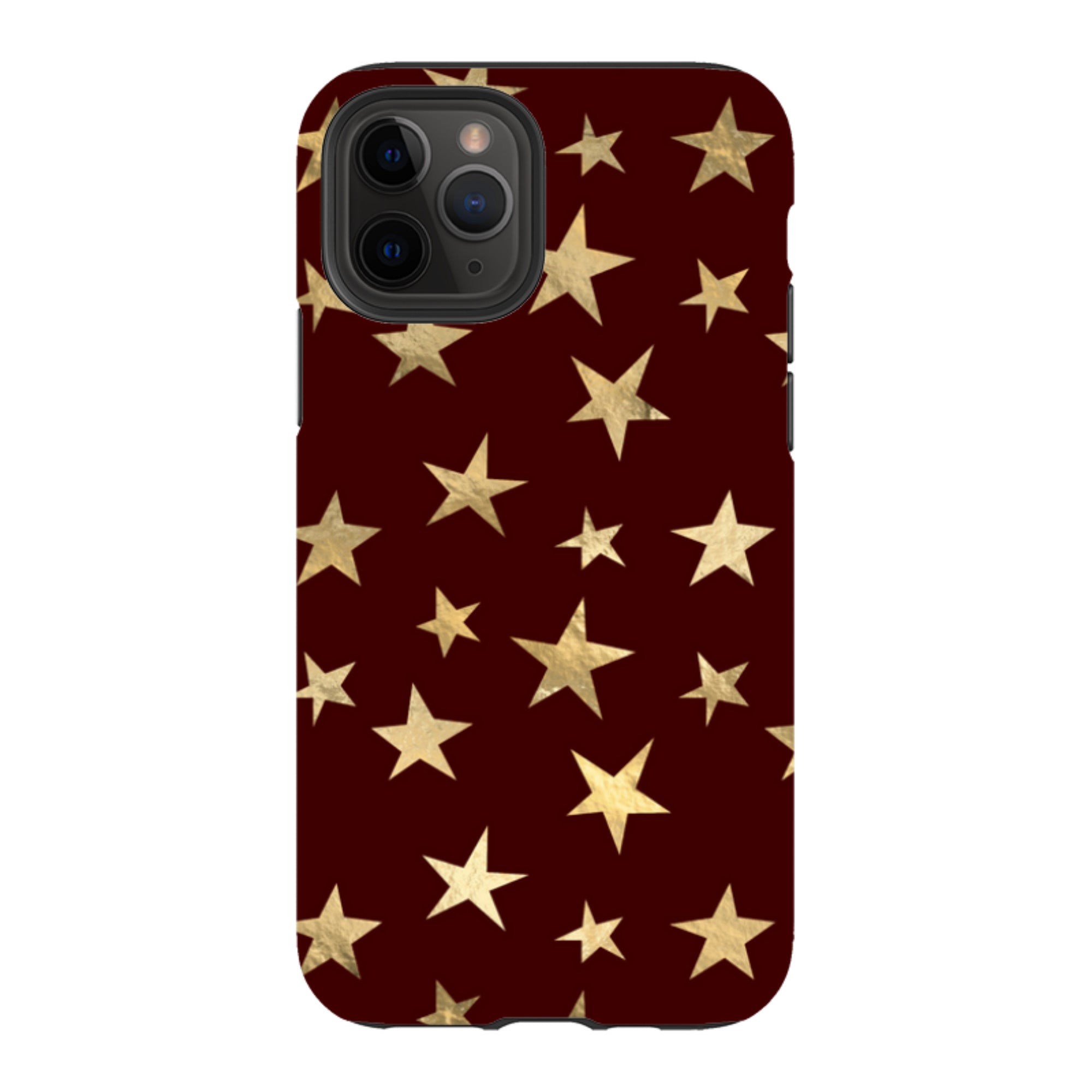 iPhone Tough Case - Brown and Gold Stars