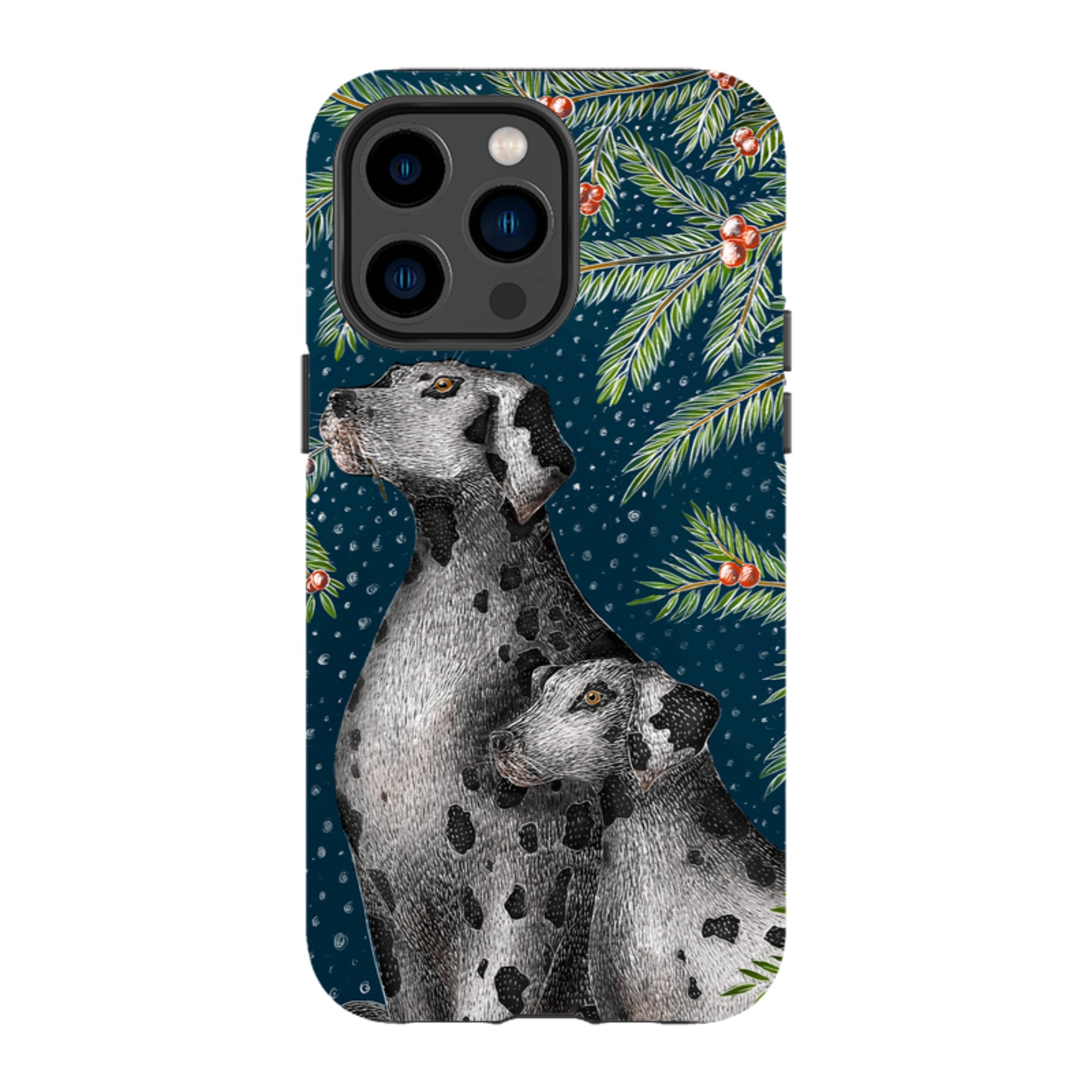 iPhone Tough Case - Christmas Dalmatians By Catherine Rowe