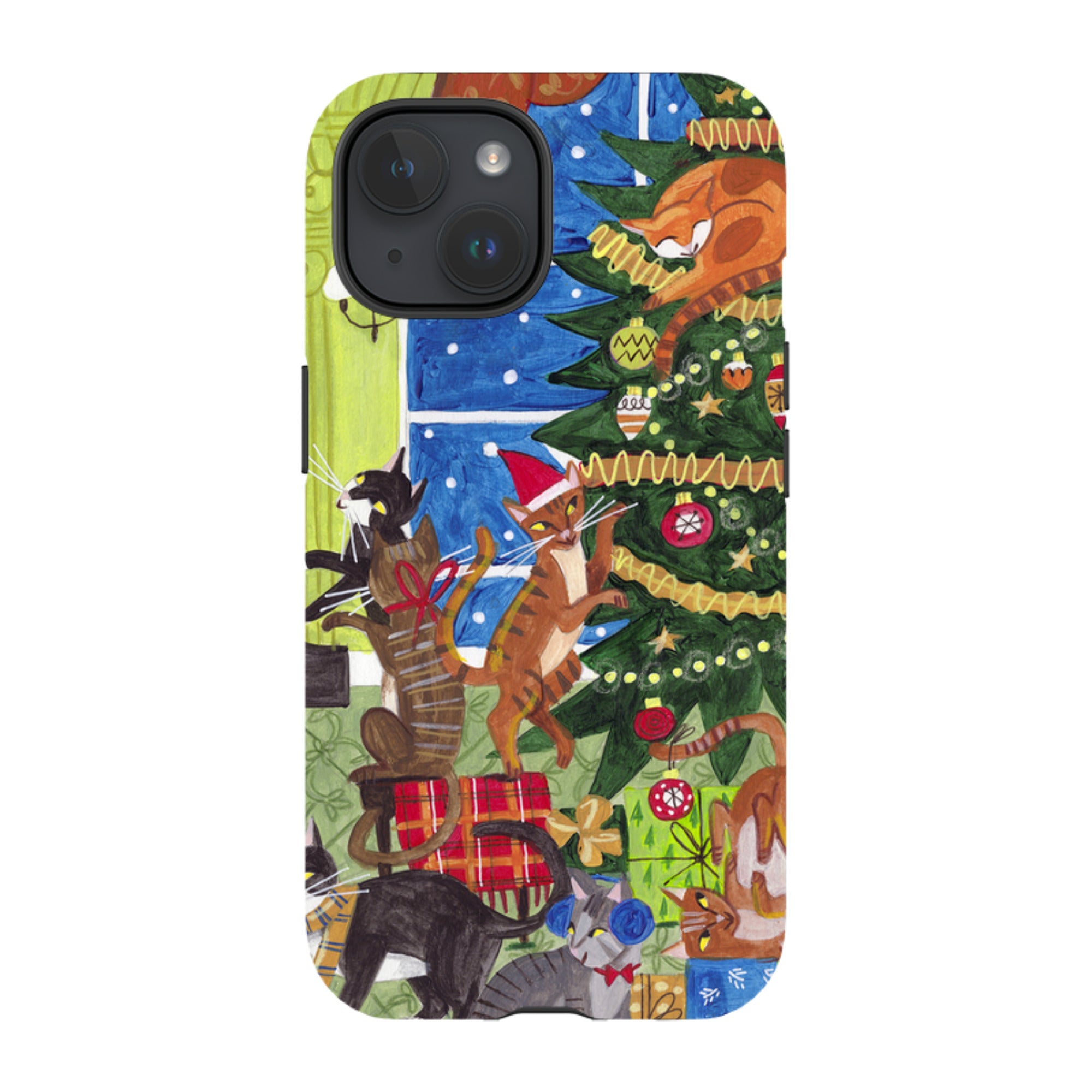 iPhone Tough Case - Christmas Cats By Caroline Bonne Muller