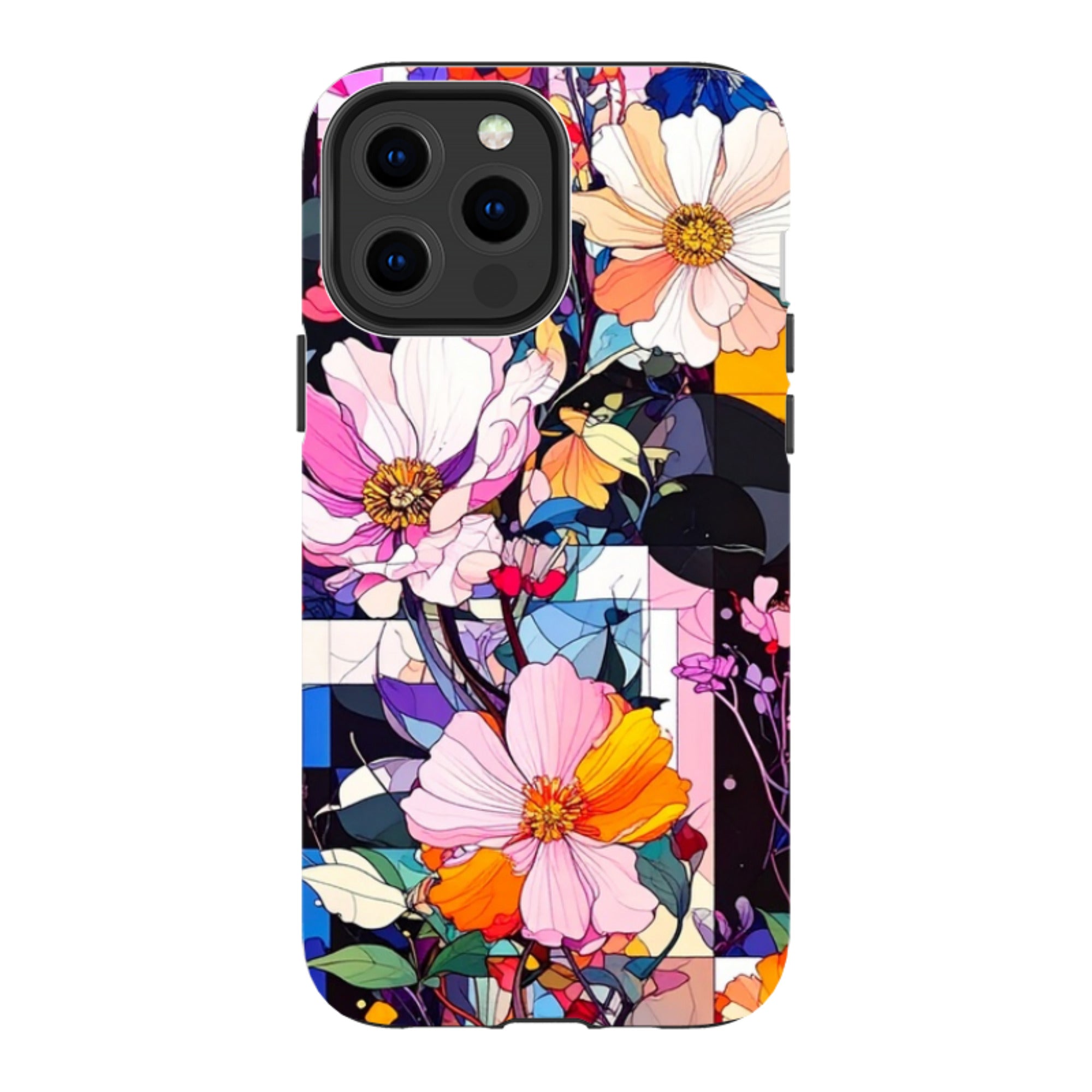 iPhone Tough Case - Block Floral