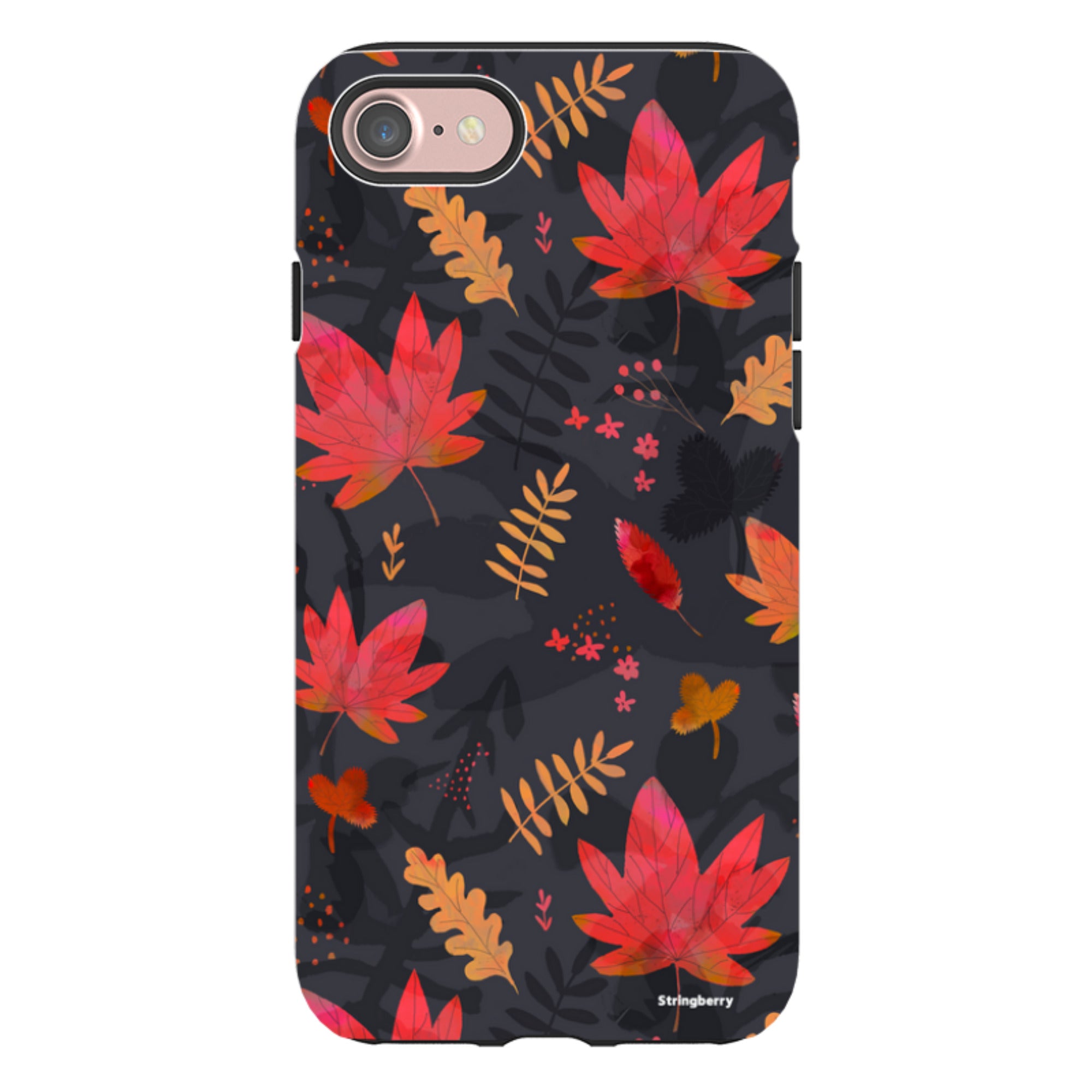 iPhone Tough Case - Autumn Leaves Dark
