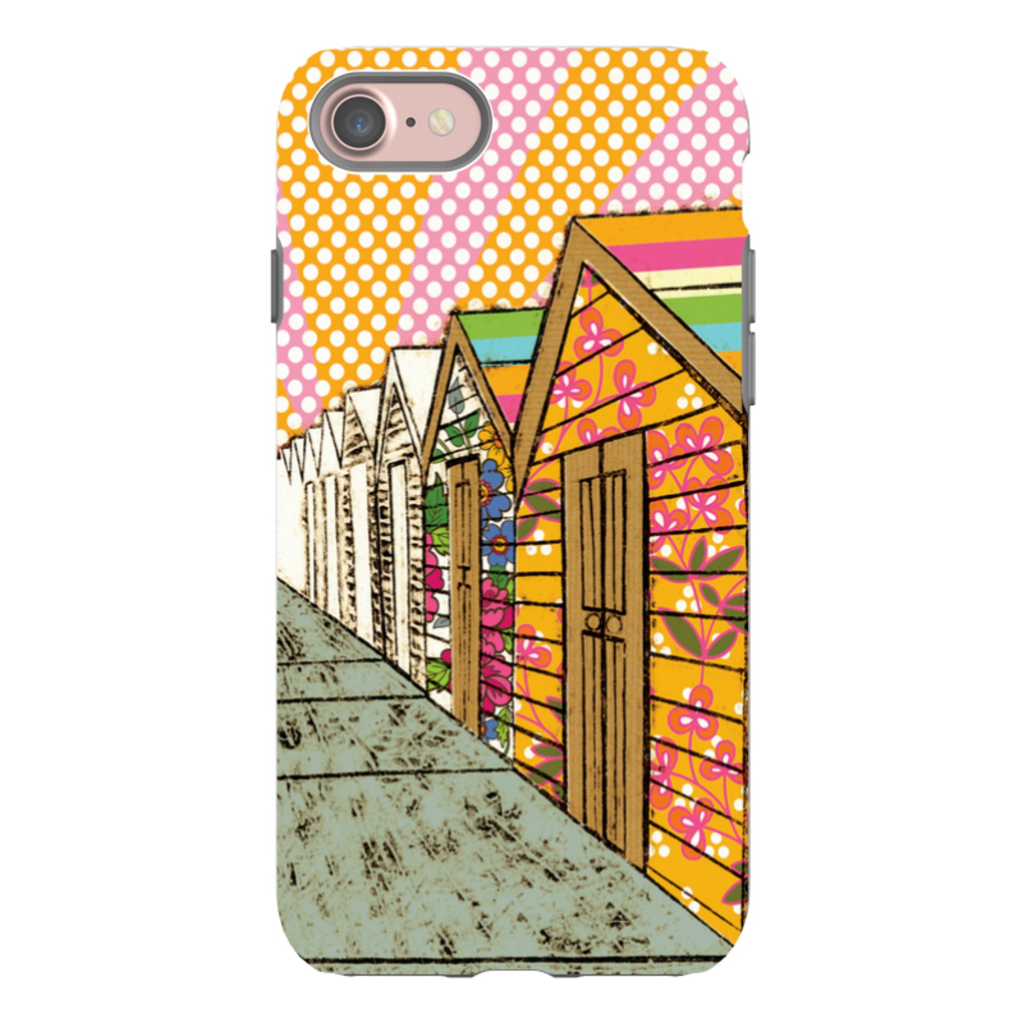 iPhone Tough Case - Beach Huts By Amelia Bowman