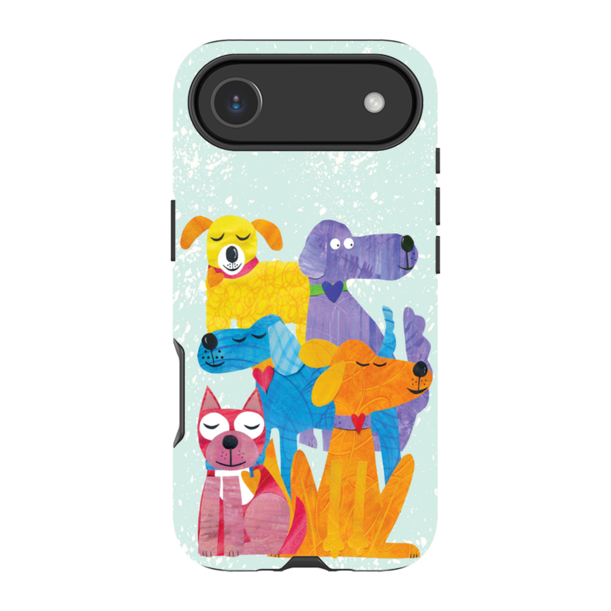 iPhone MagSafe Tough Case - Patch Work Pups By Tracey English