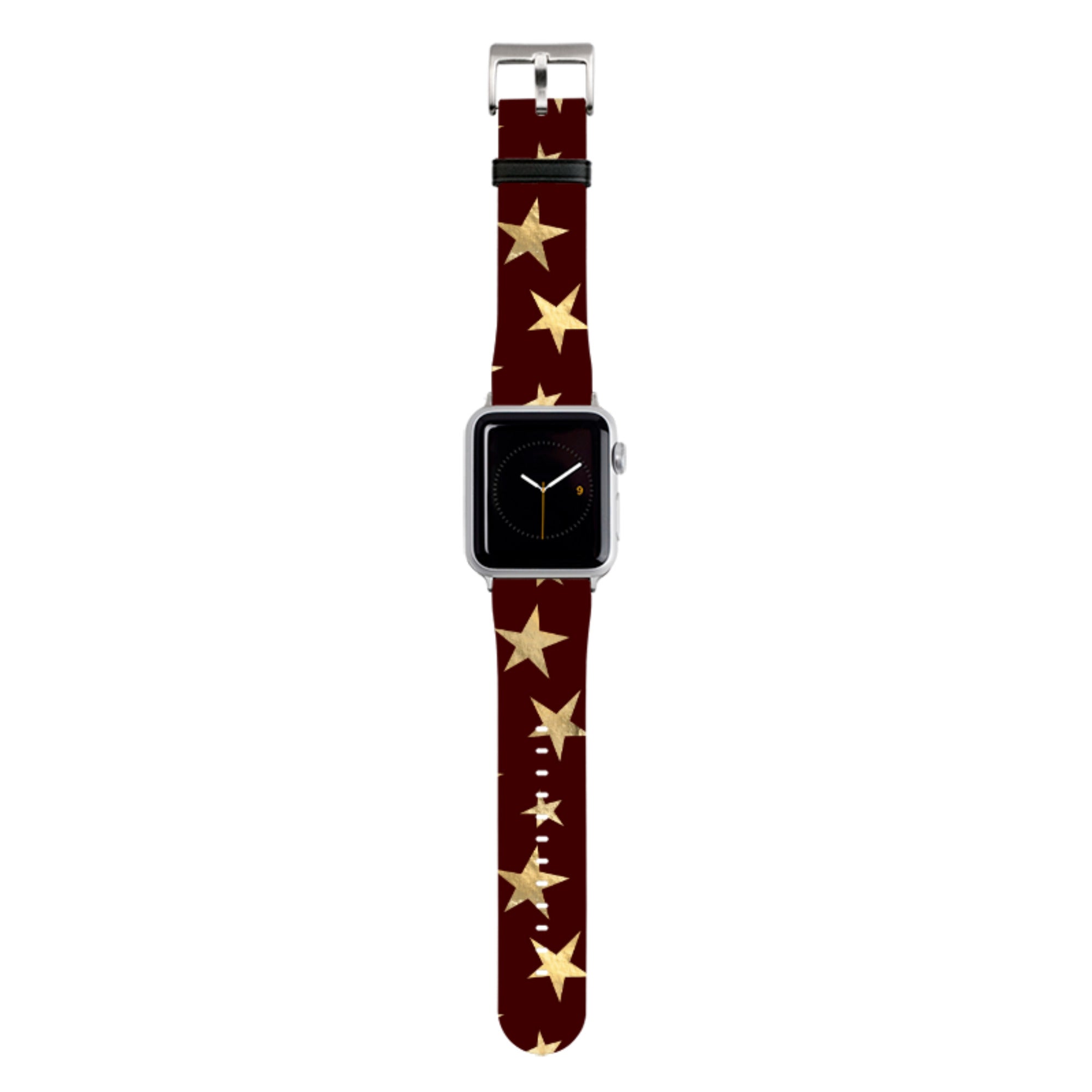 Brown and Gold Stars Apple Watch Strap