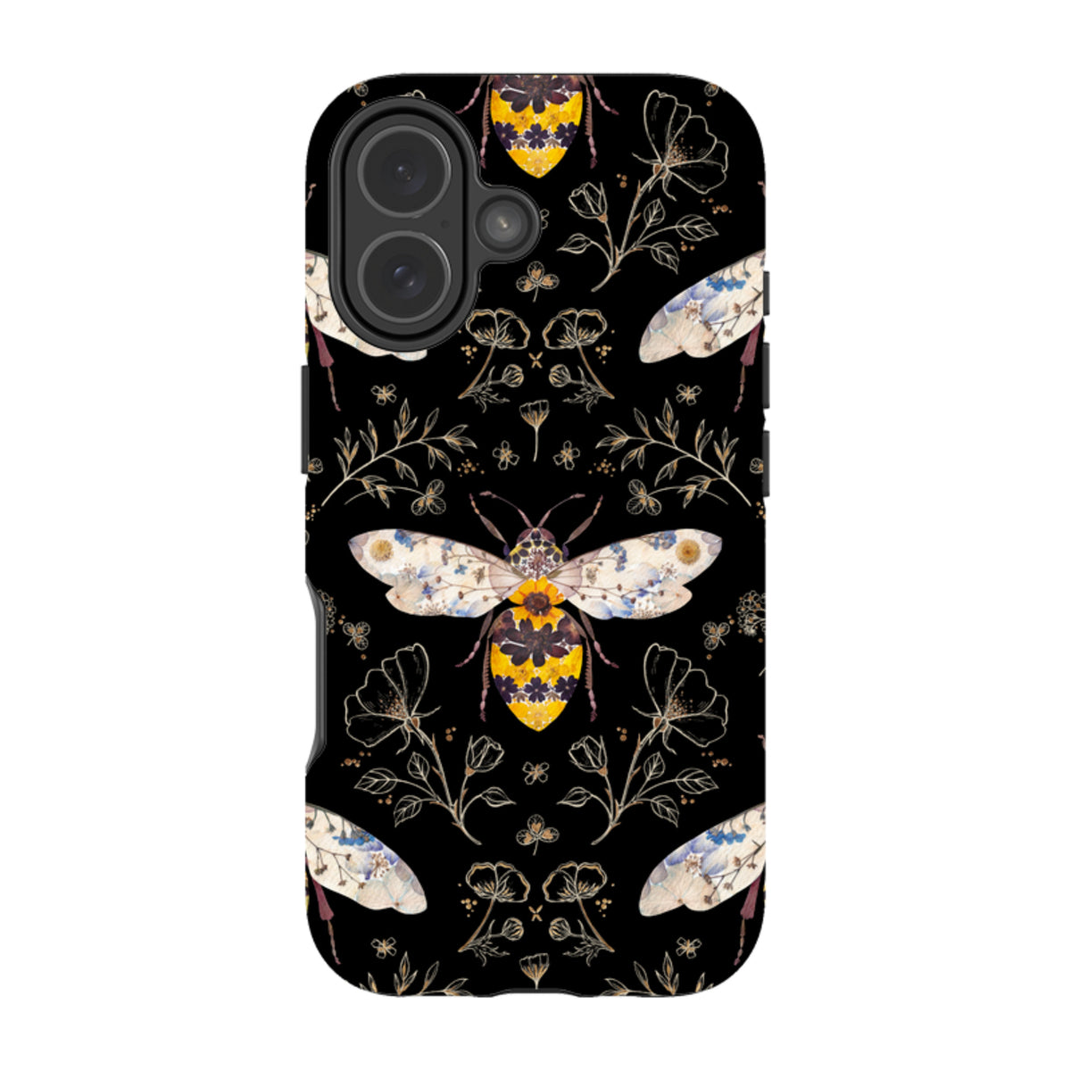 iPhone Tough Case - Midnight Bumble Bee By Helen Ahpornsiri