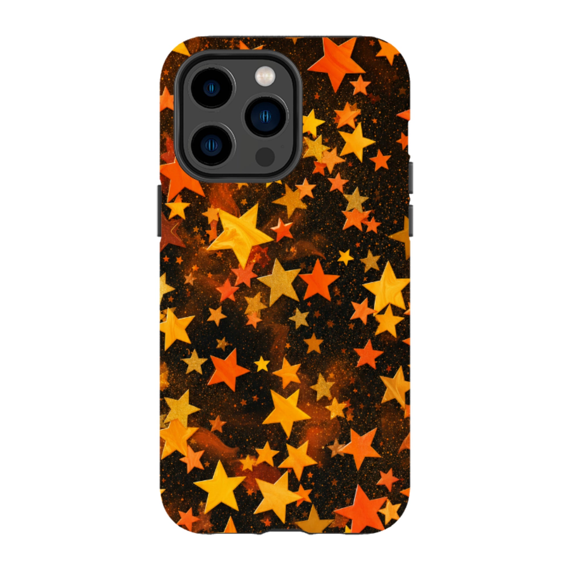 iPhone Tough Case - Orange Galaxy Star