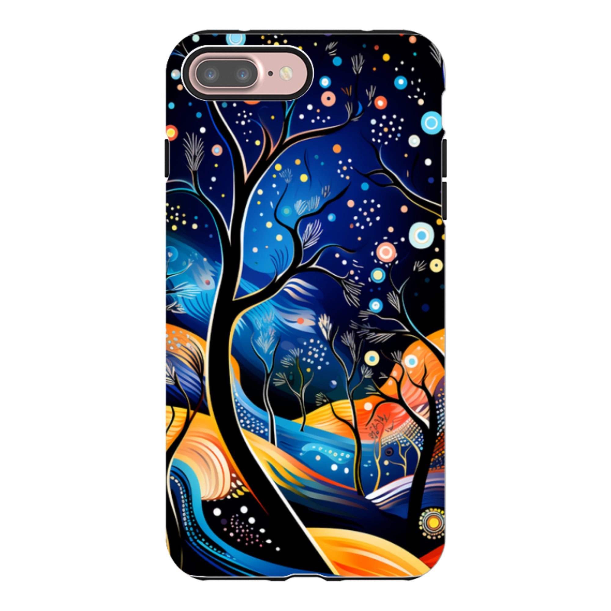 iPhone Tough Case -Rainbow Night Stars