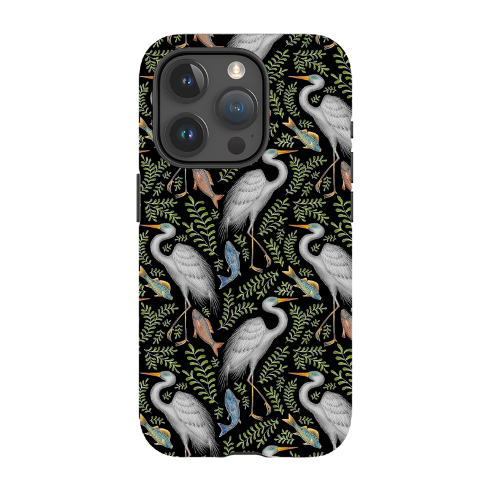 iPhone Tough Case - Egret Pattern By Catherine Rowe