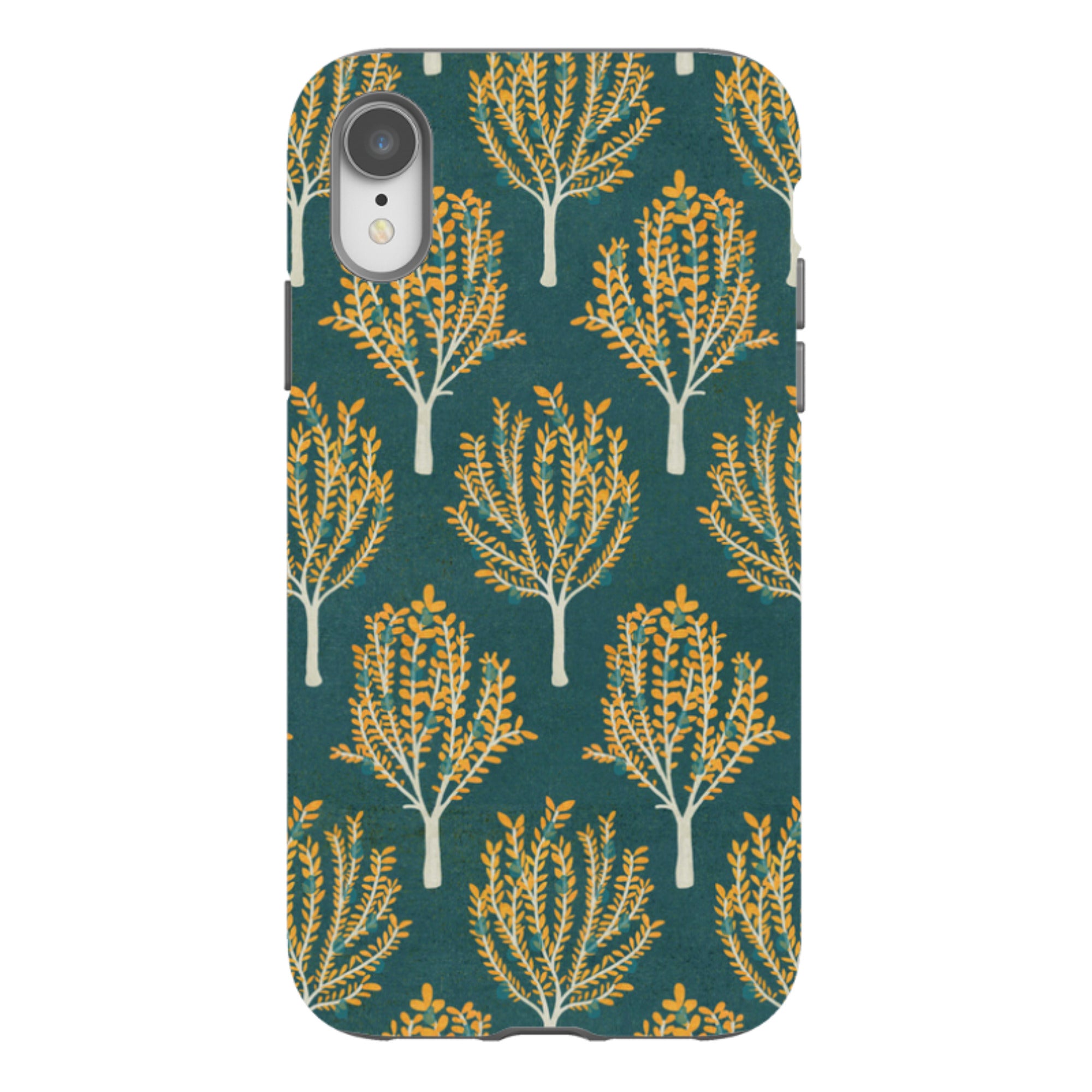 iPhone Tough Case - Pear Trees Teal By Katherine Quinn