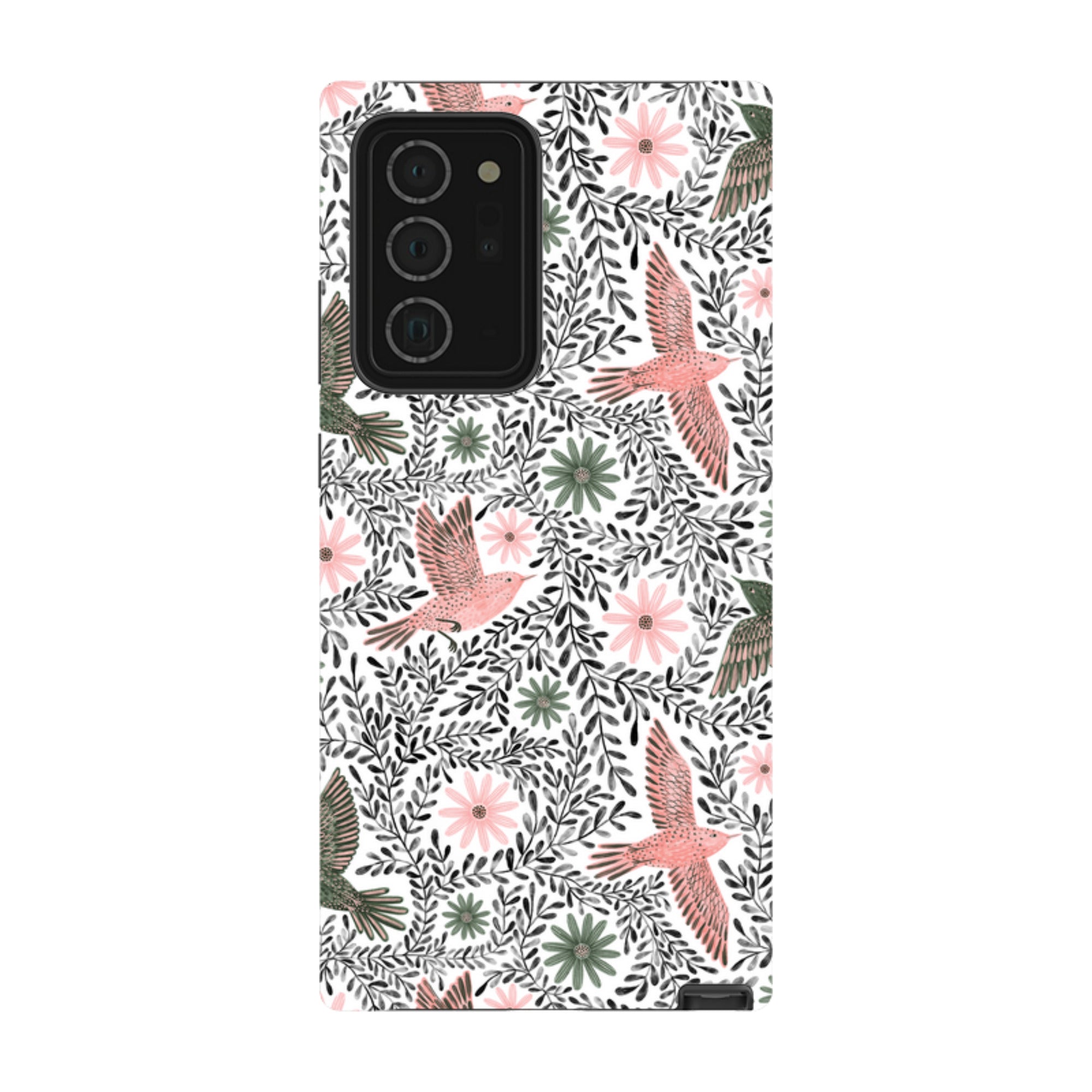 Samsung Tough Case - Bird Pattern Black By Lee Foster Wilson