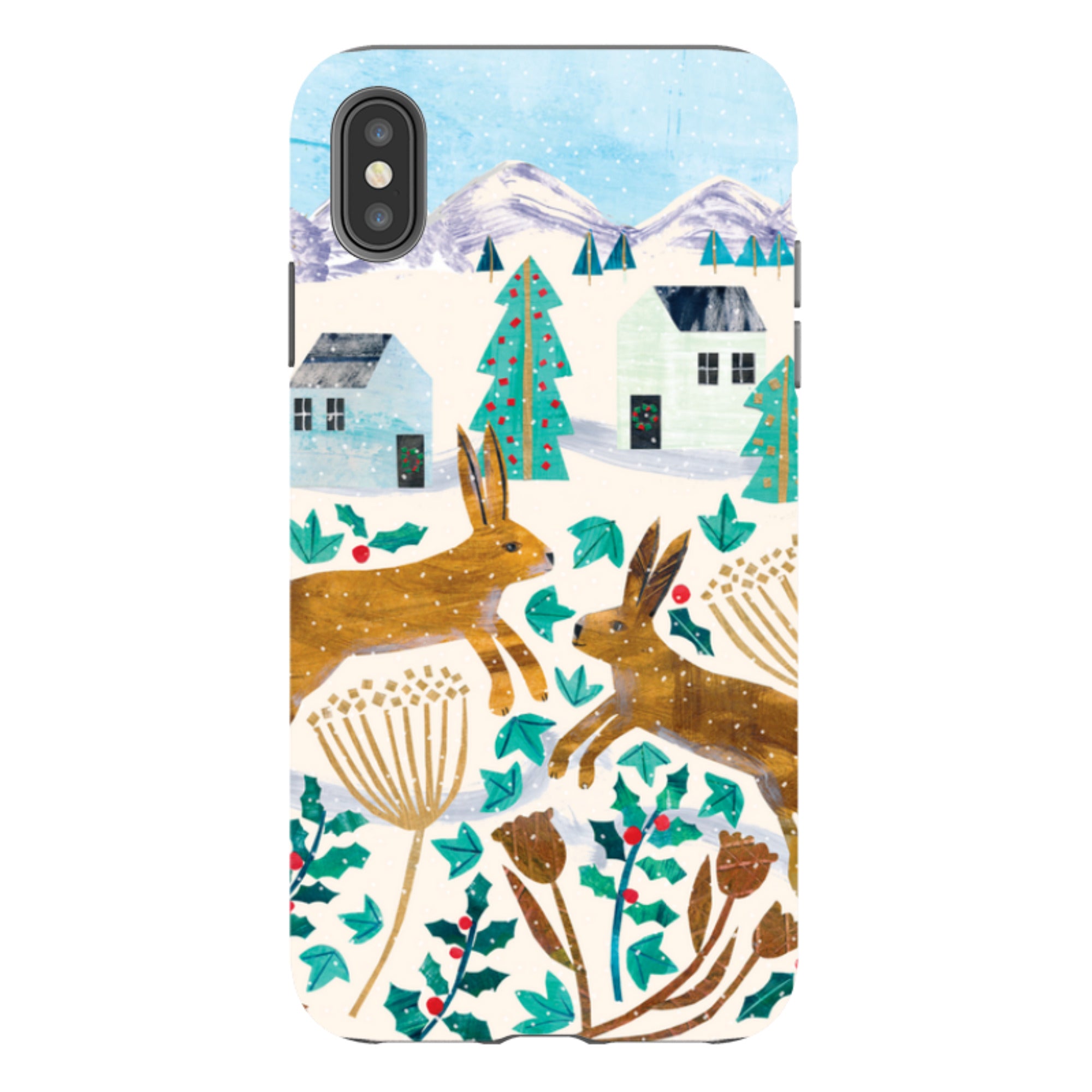 iPhone Tough Case - Xmas Hare By Tracey English