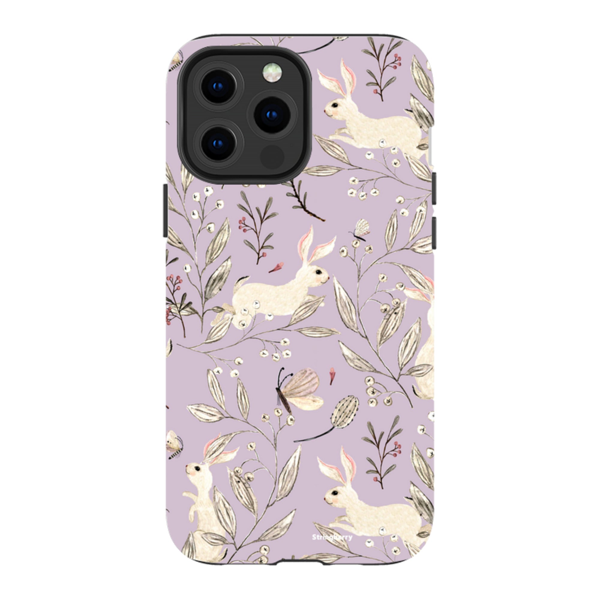 iPhone Tough Case - Bunnies Mauve By Katherine Quinn