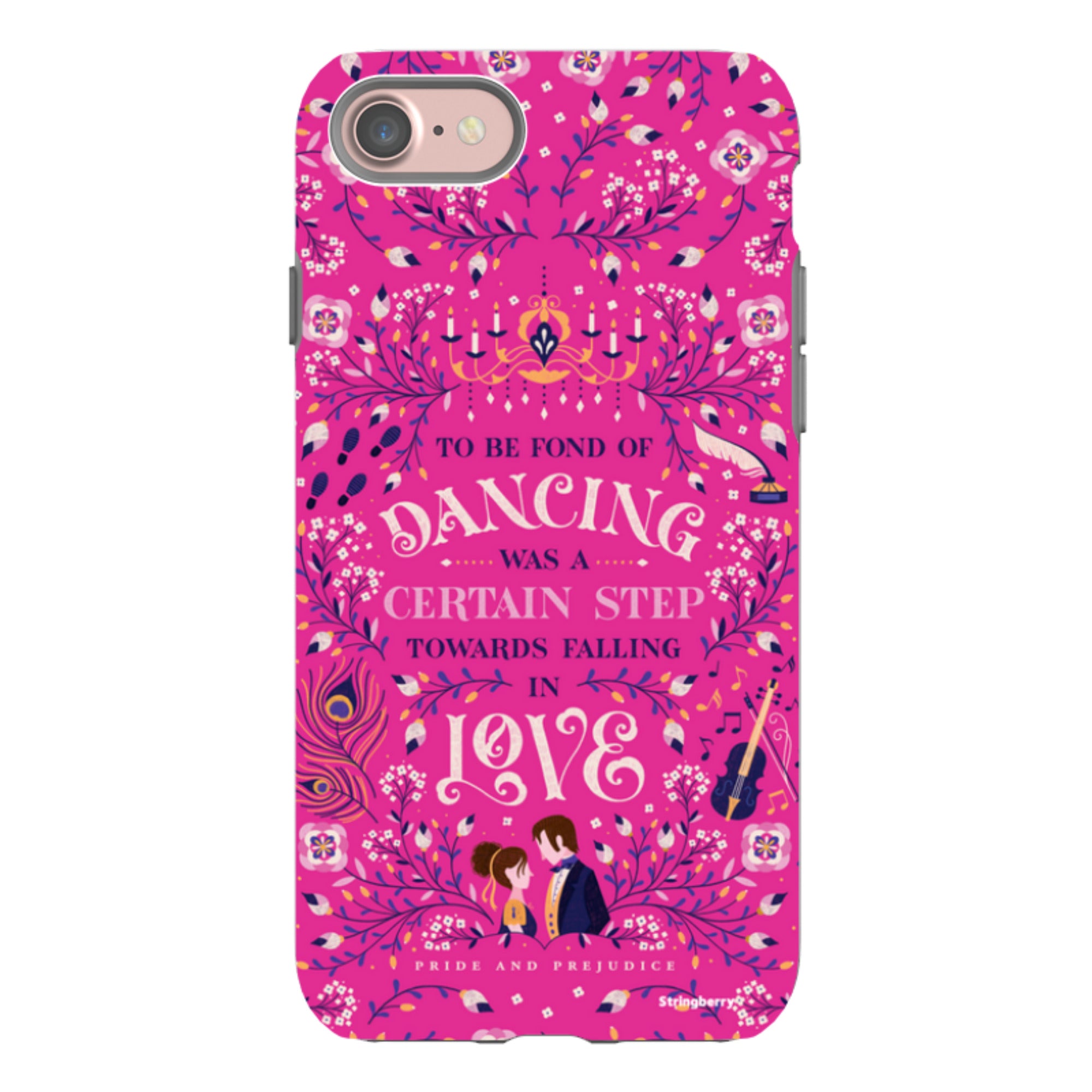 iPhone Tough Case - Pride And Prejudice Pink By Jenny Zemanek