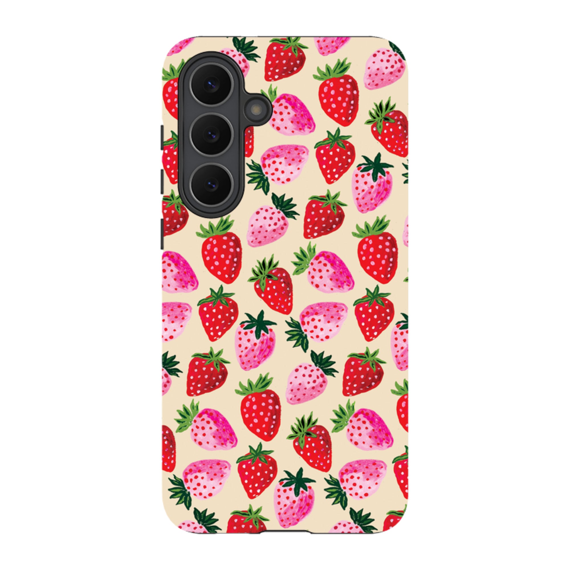 Samsung Tough  Case - Strawberry Scatter Cream By Emma Frances Grant