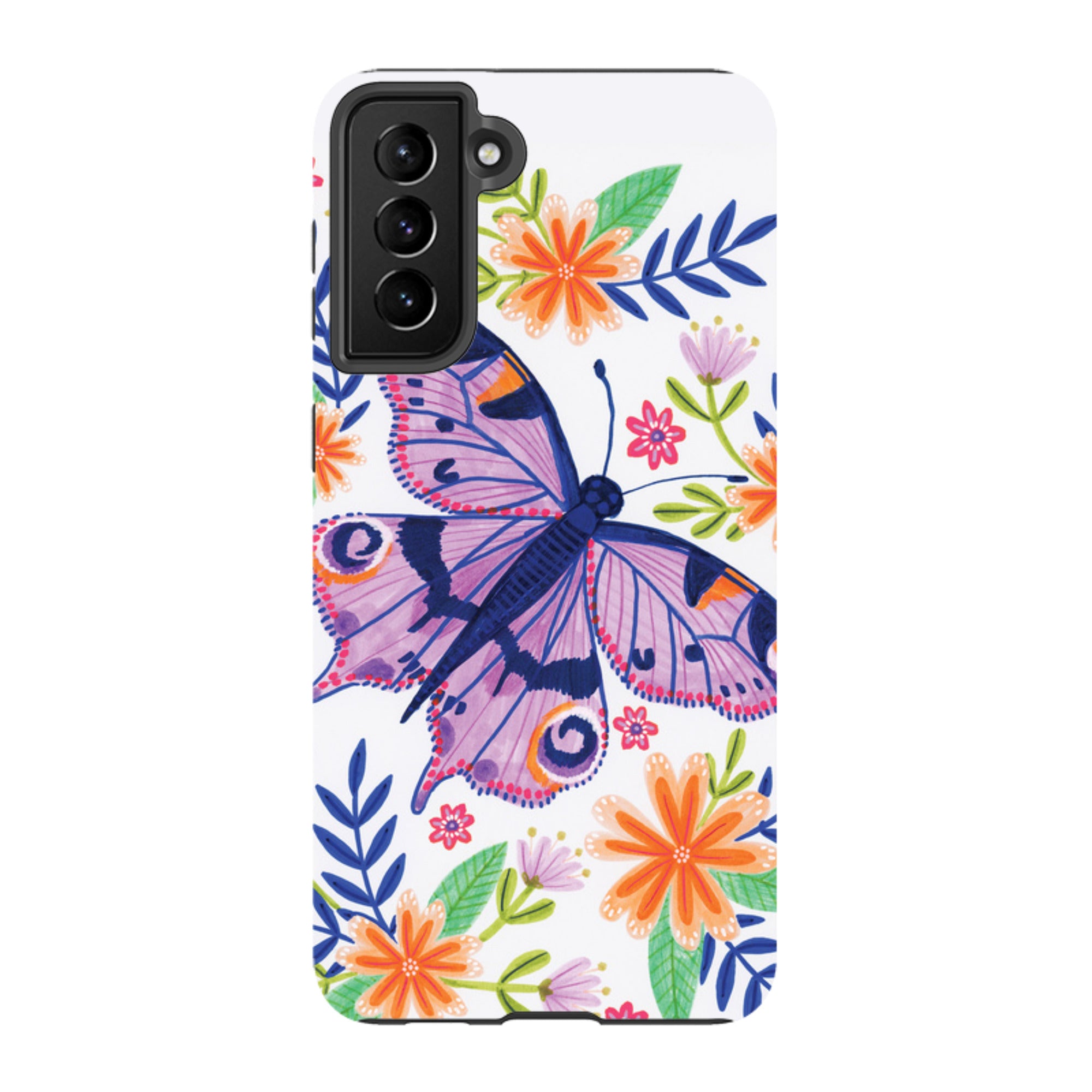 Samsung Tough Case - Floral Lilac Butterfly By Lee Foster Wilson