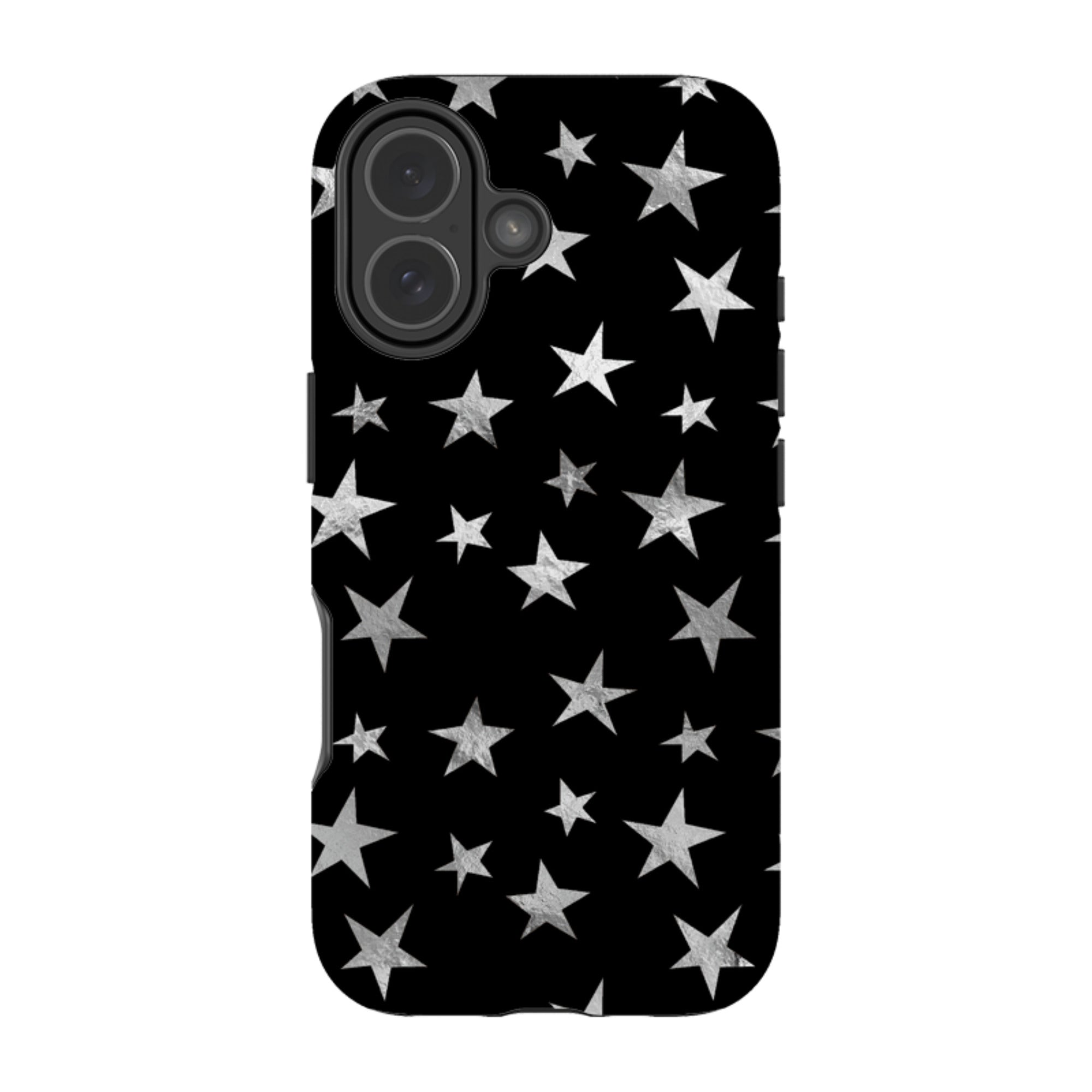 iPhone Tough Case - Black and Silver Stars
