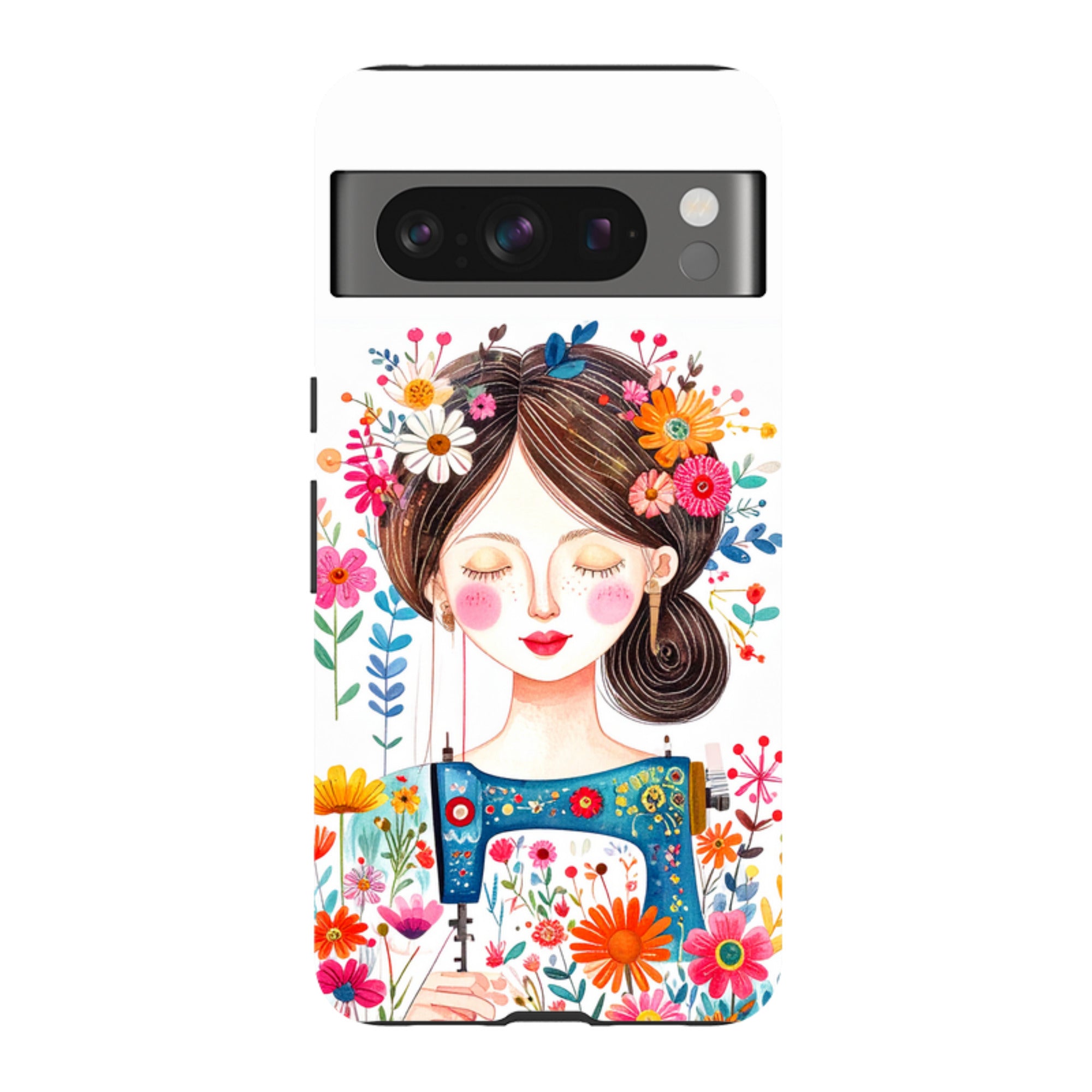 Google Tough Case - Floral Sewing Lady