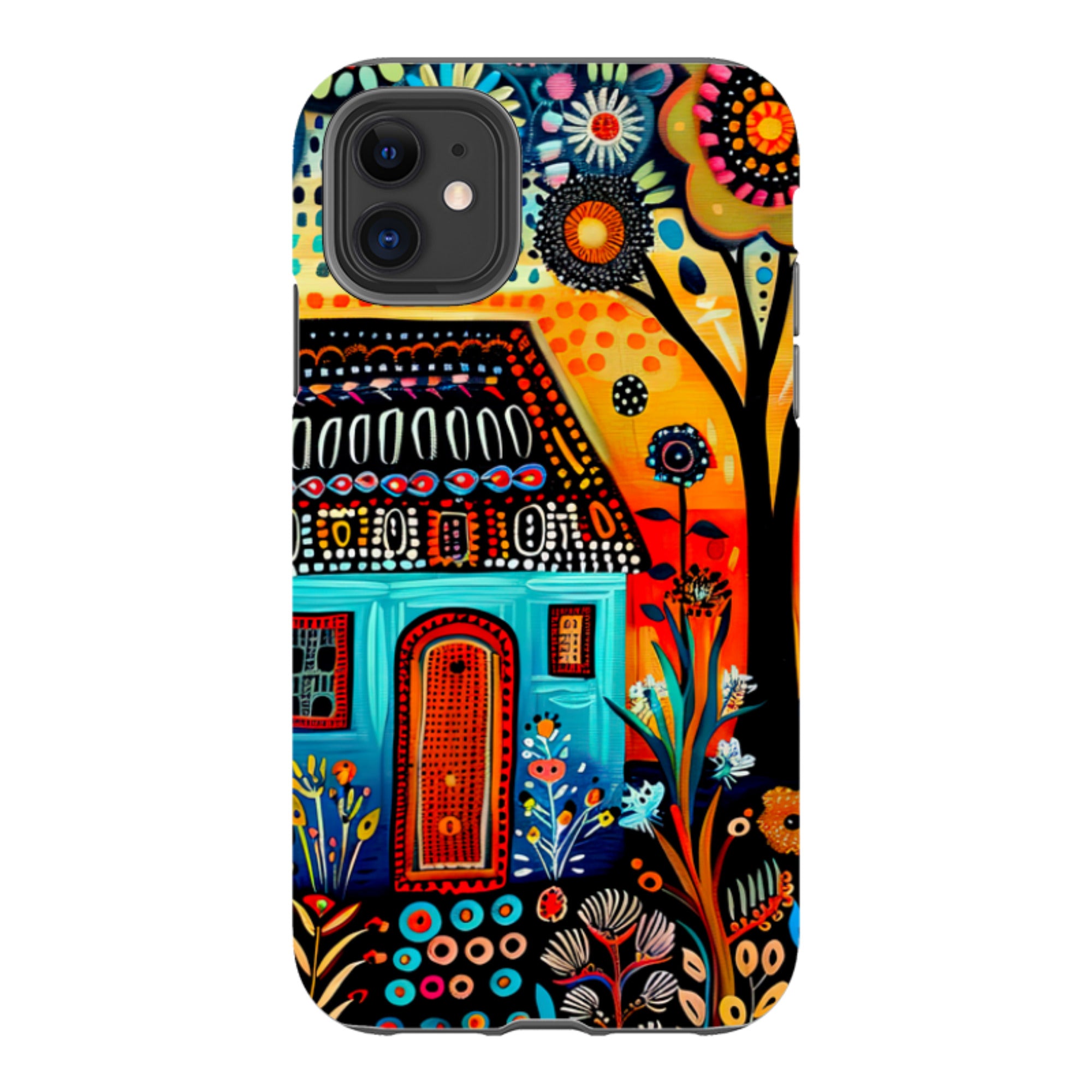 iPhone Case - Folk Art House VI