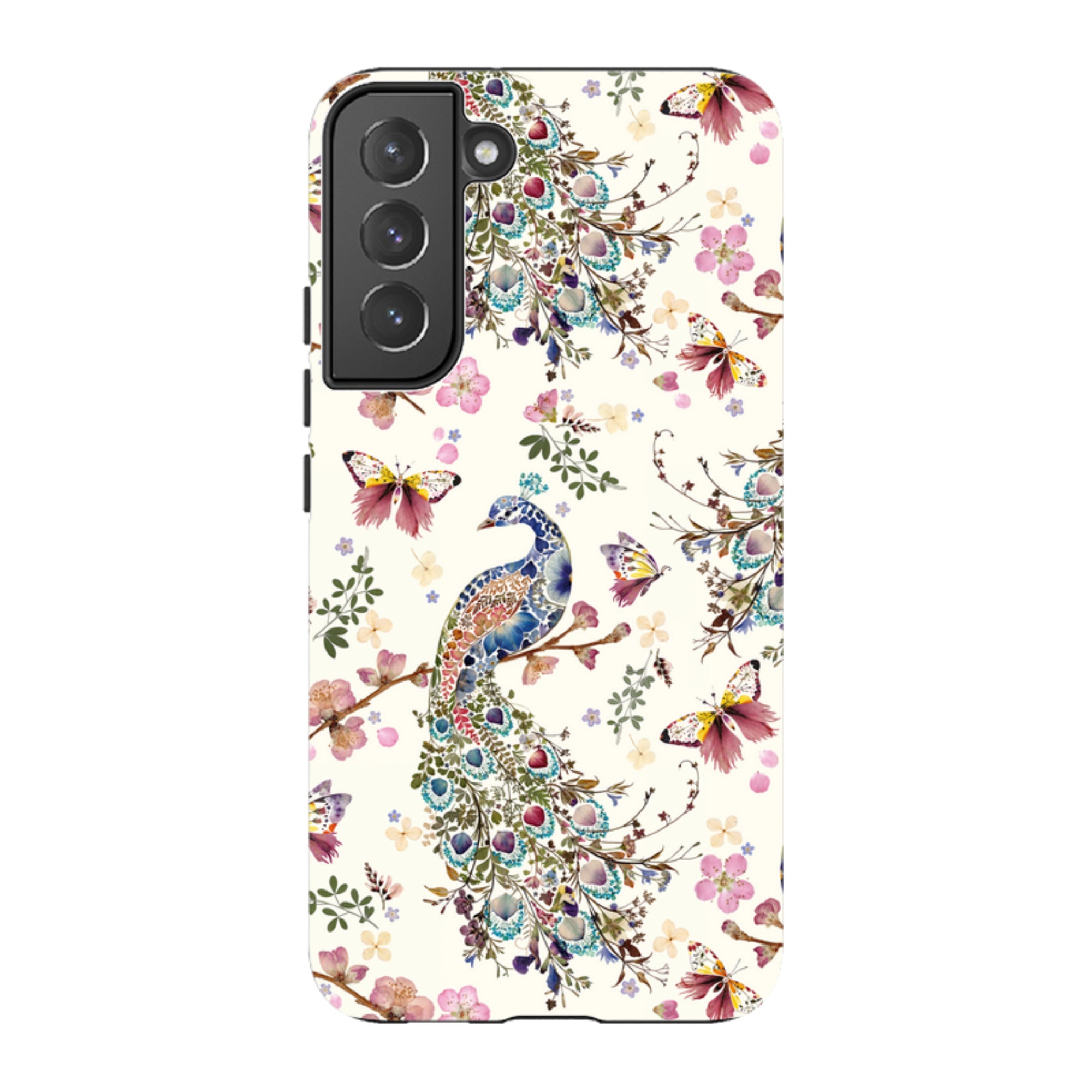 Samsung Tough Case - Peacock and Cherry Blossoms By Helen Ahpornsiri