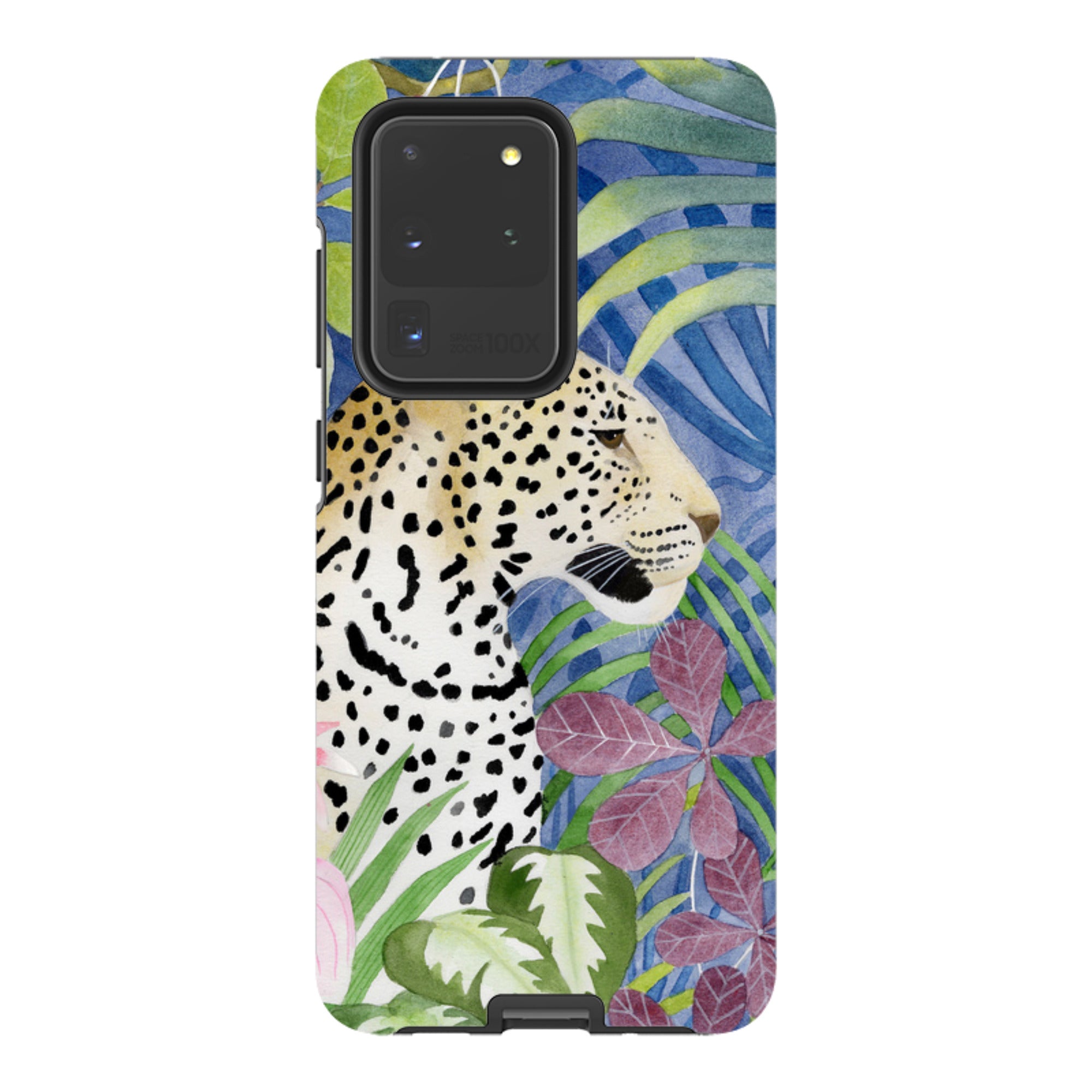 Samsung Tough Case - Blue Jungle Leopard By Bex Parkin