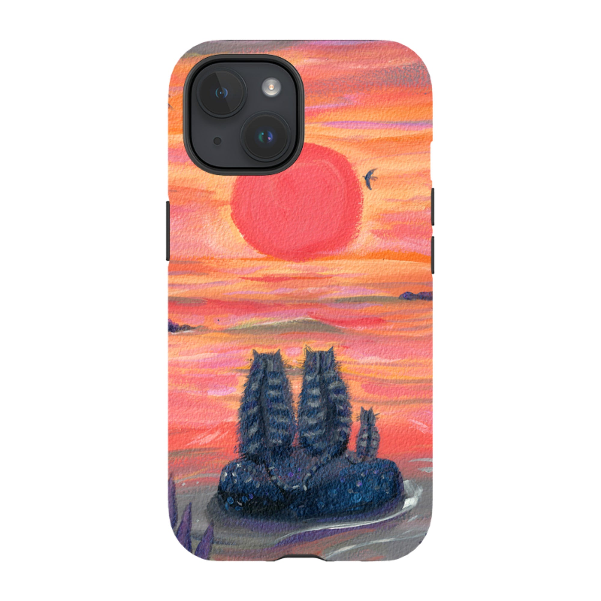 iPhone MagSafe Tough Case - Sunset Cats By Mary Stubberfield