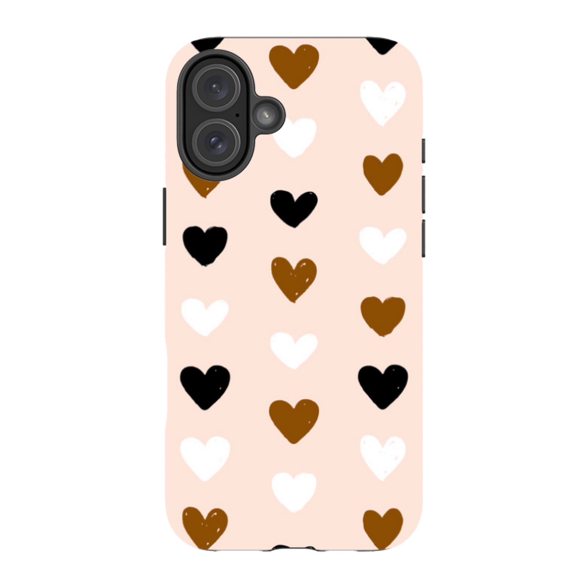 iPhone Tough Case - Hearts Pale