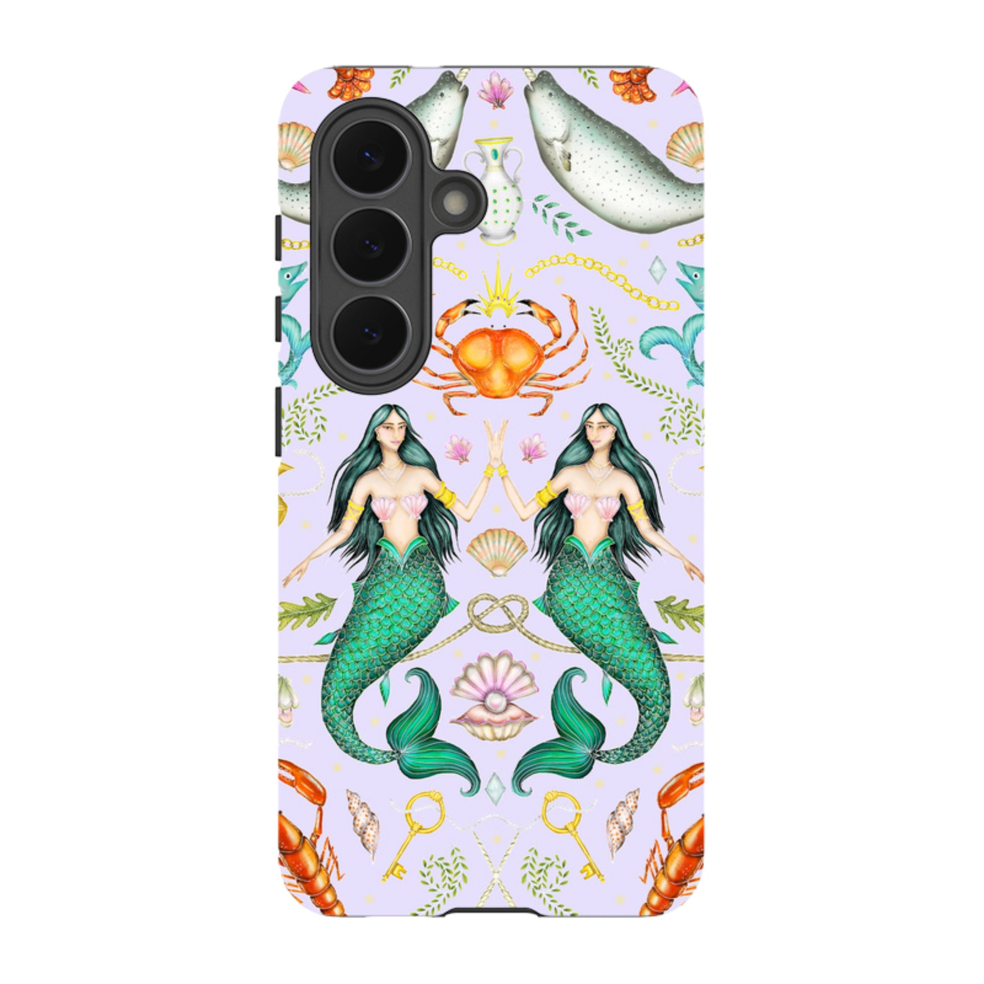Samsung Tough Case - Tritons Treasure Lilac By Catherine Rowe