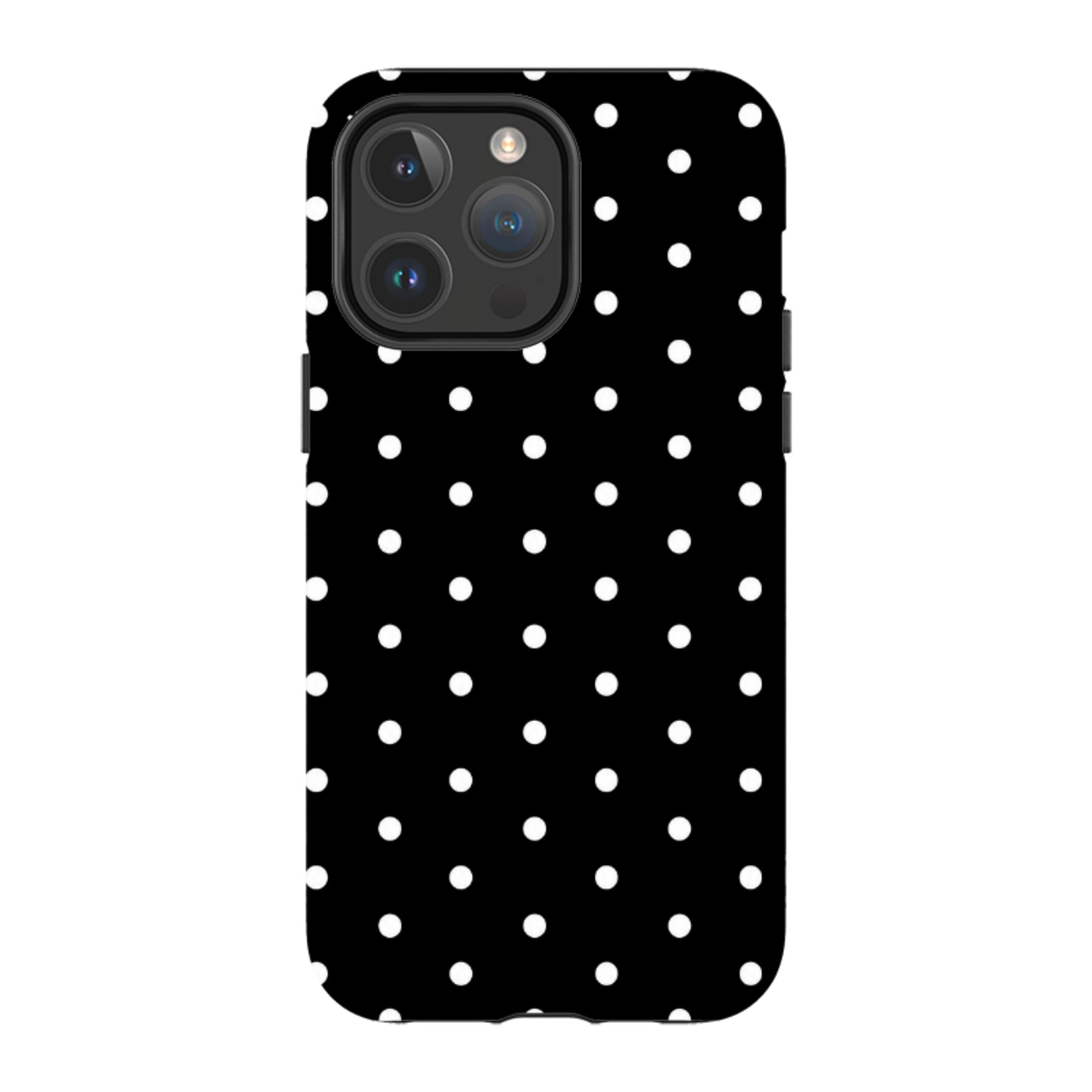 iPhone MagSafe Tough Case - Black & White Polka Dot
