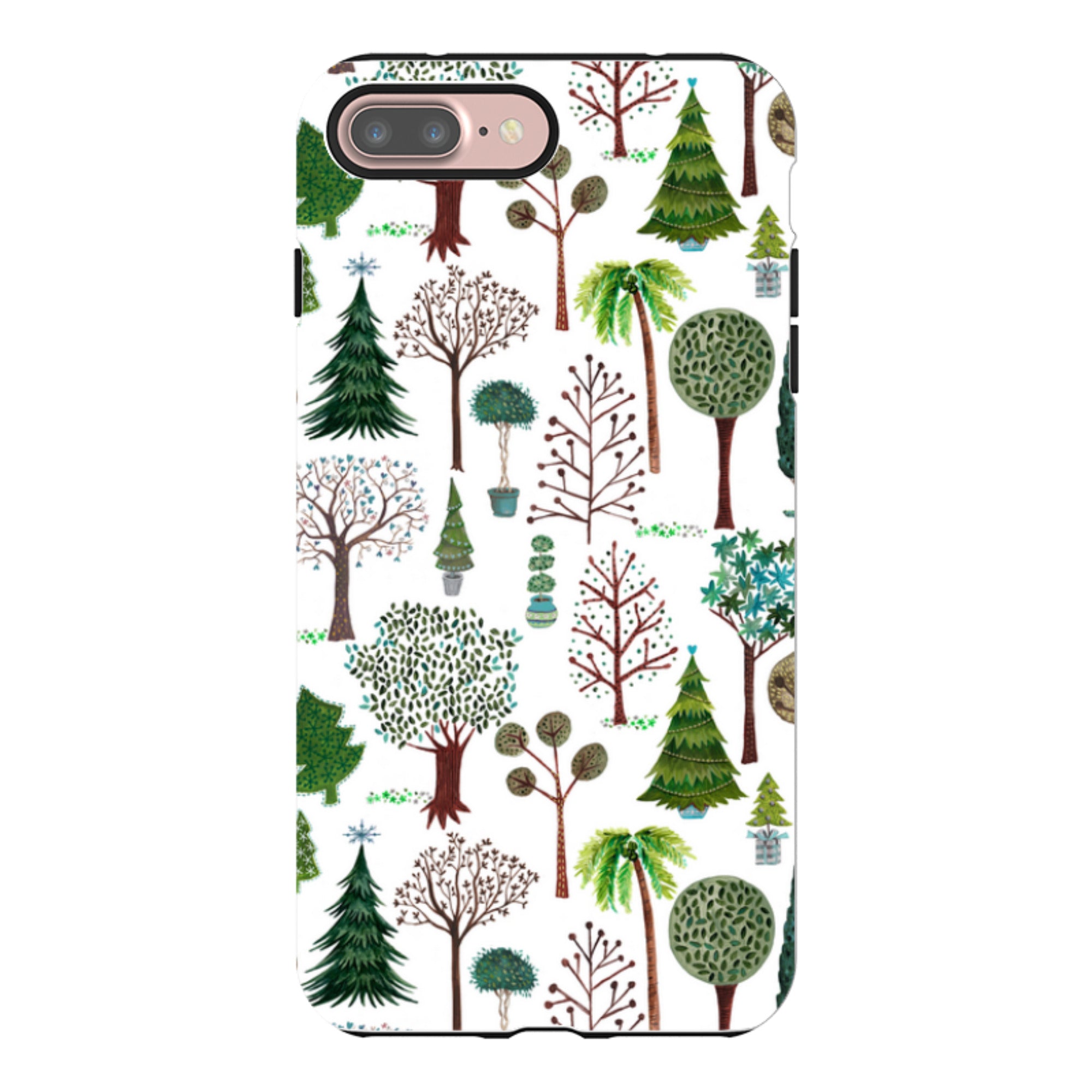 iPhone Tough Case - Xmas Trees By Caroline Bonne Muller
