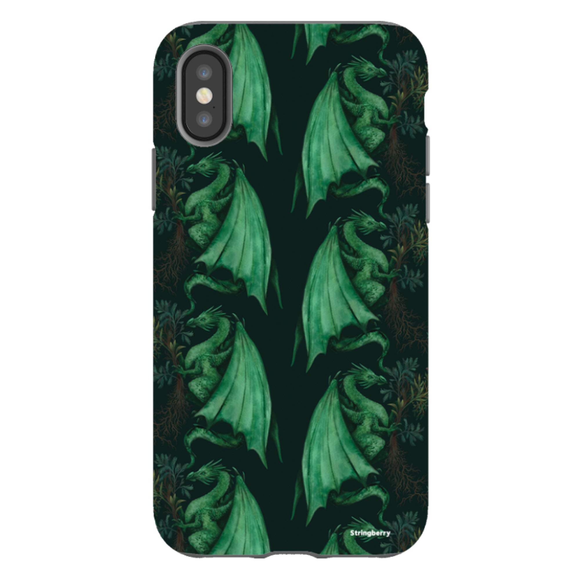 iPhone Tough Case - Arbor Dragon Pattern By Anna Stead