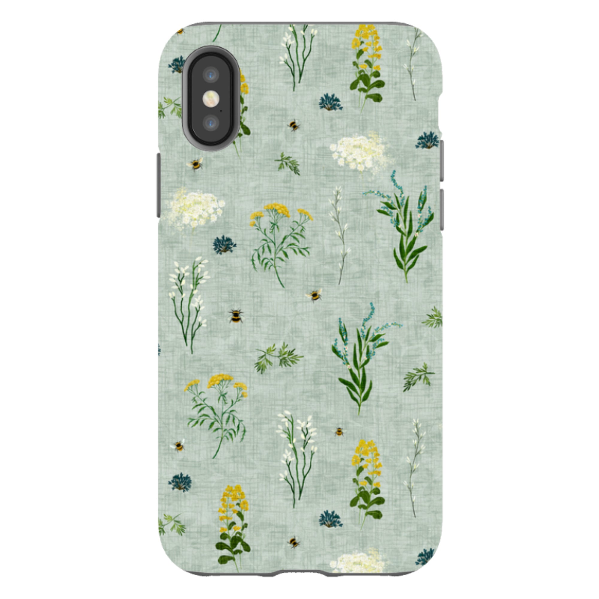 iPhone Tough Case - Song Bird Florals and Bees By Katherine Quinn