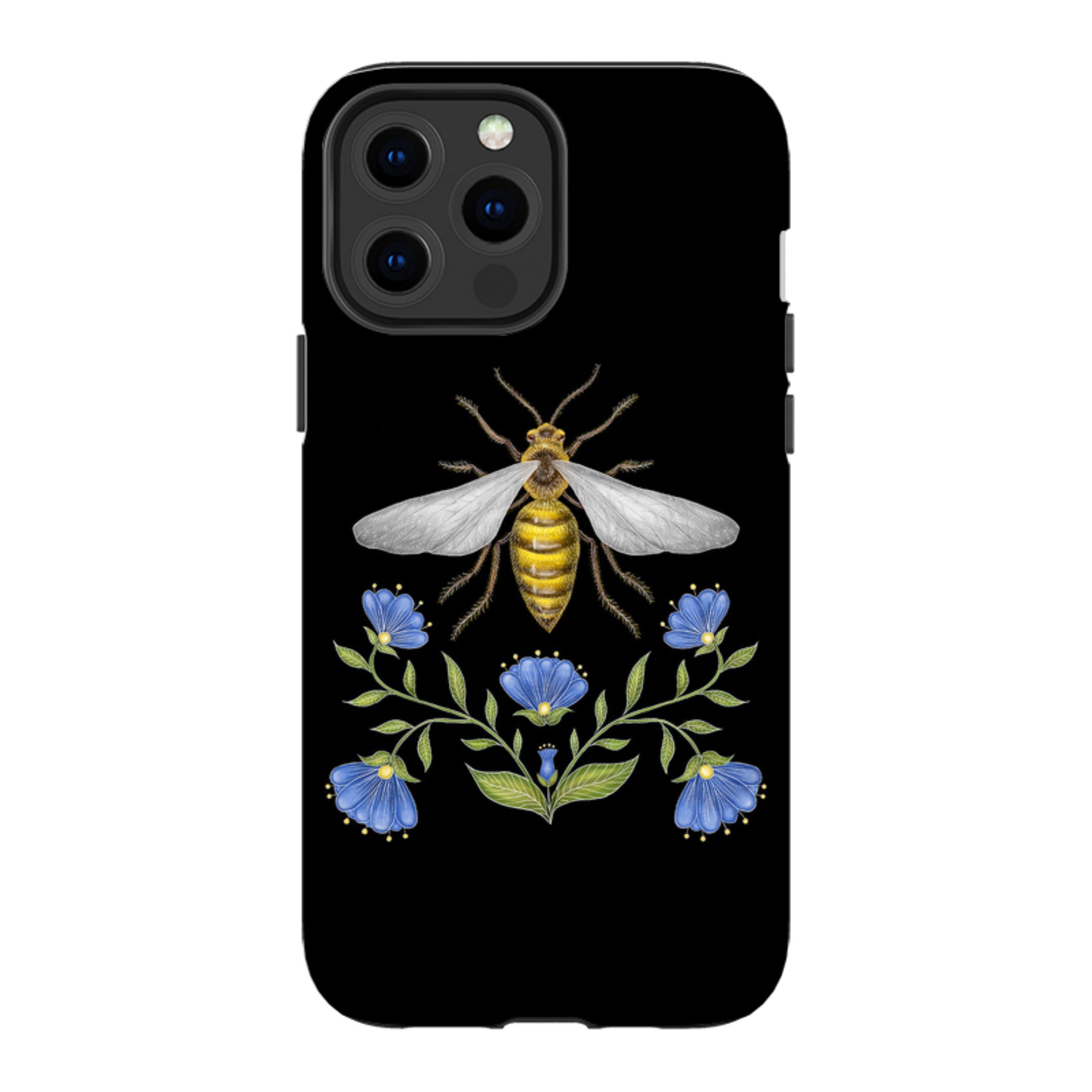 iPhone MagSafe Tough Case - Wings Of Freedom Black By Catherine Rowe