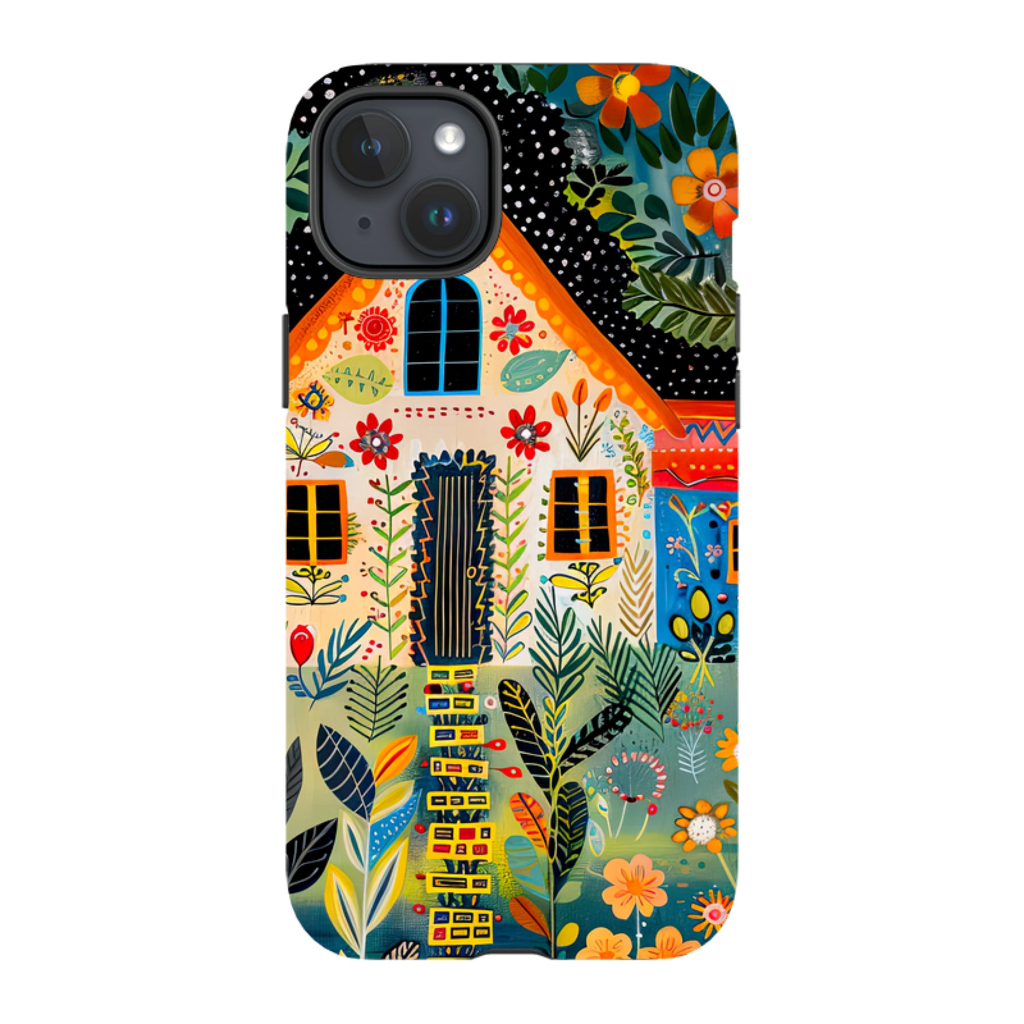 iPhone MagSafe Tough Case - Folk Art House II