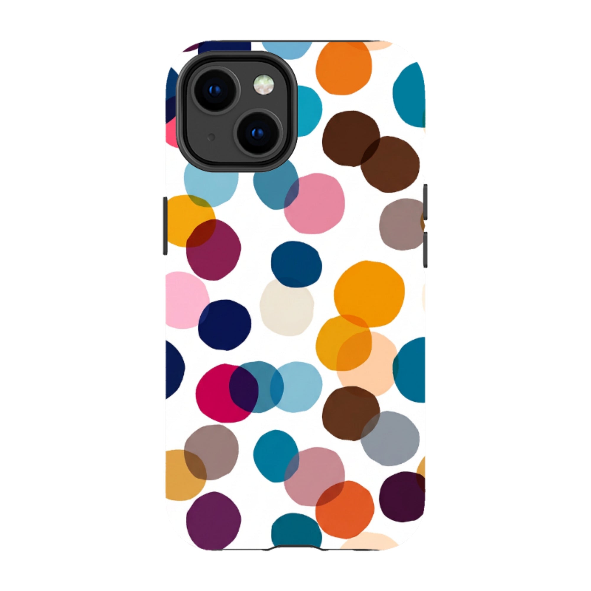 iPhone Tough Case - Multi-Color Polka Dot