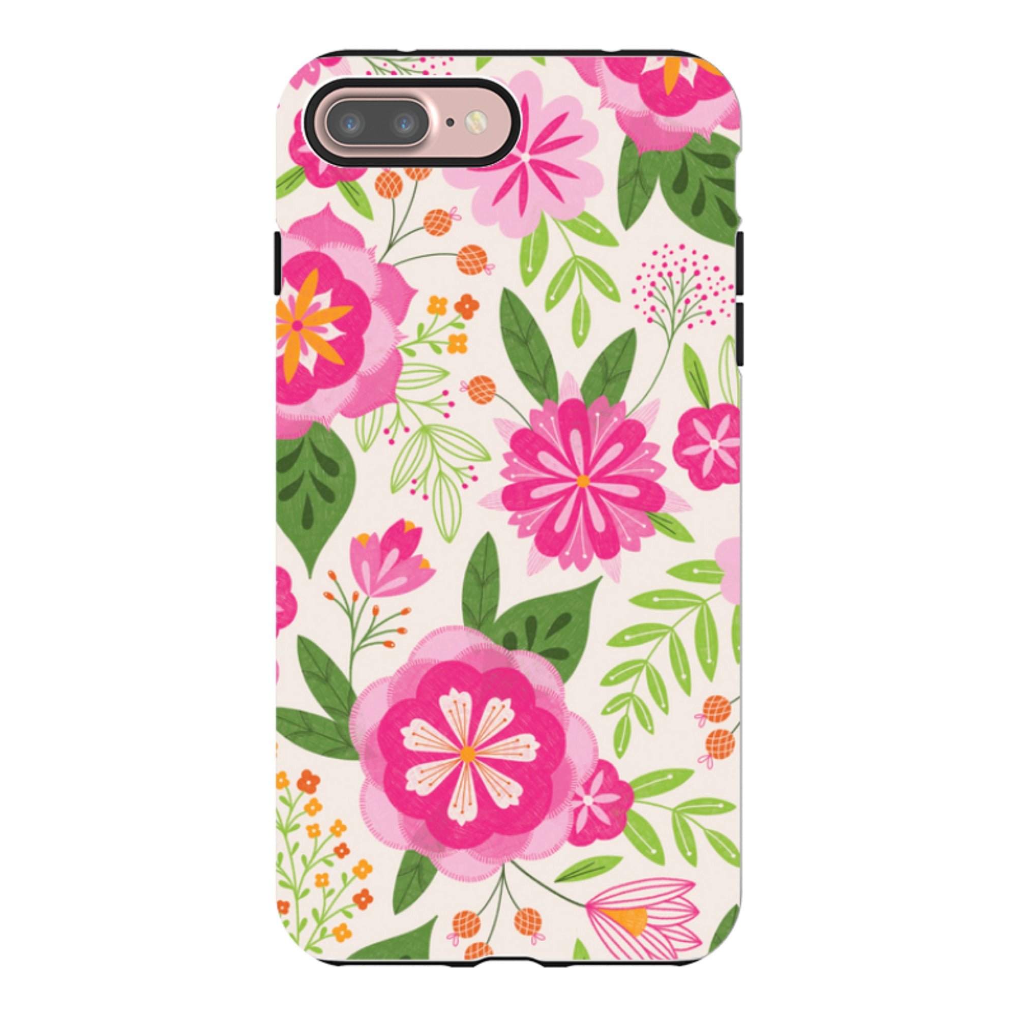 iPhone Tough Case - Big Bold Blooms Ivory By Jenny Zemanek