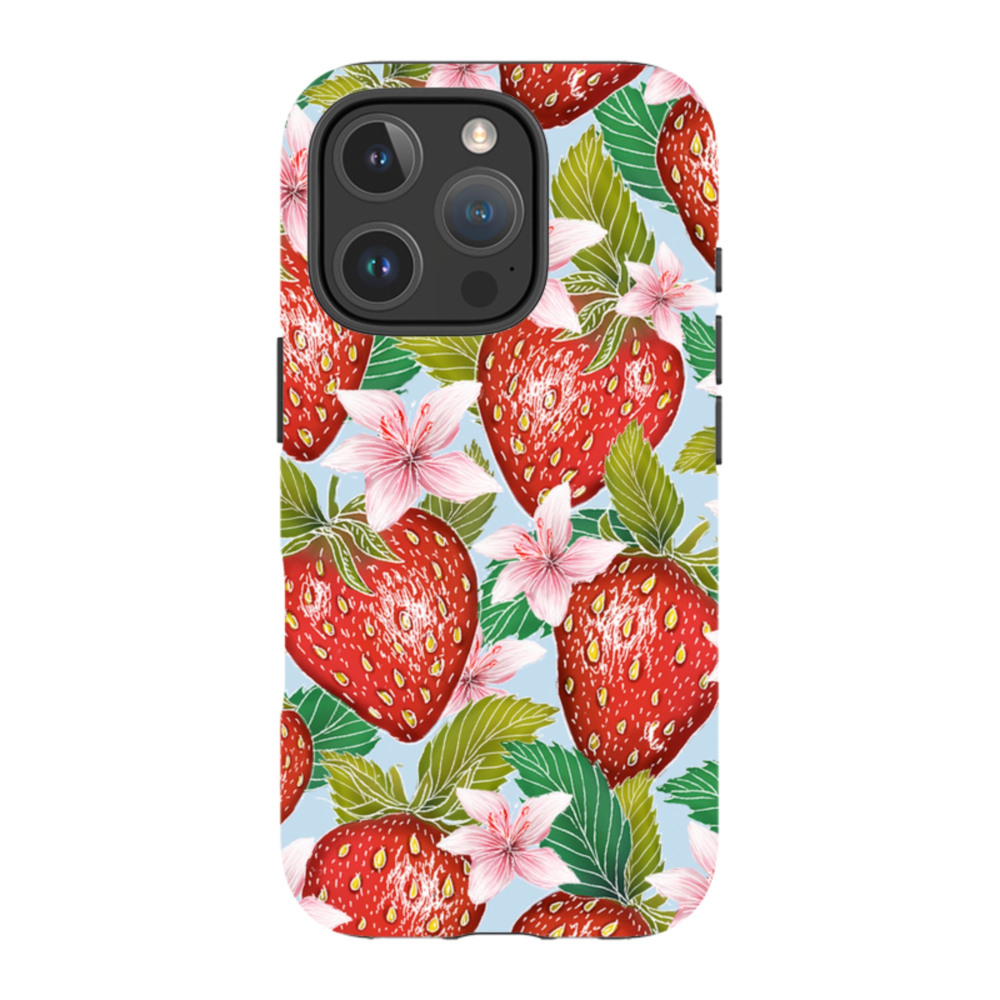 iPhone MagSafe Tough Case -  Blue Strawberries By Catherine Rowe